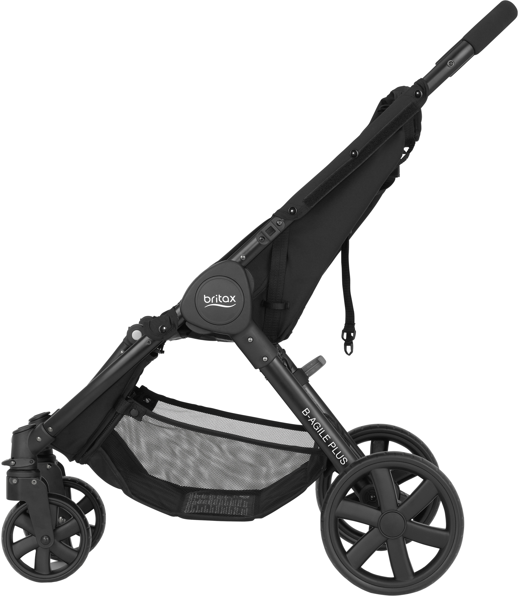 Britax B-Agile 4 Plus -rattaat, Musta + Britax B-Agile Plus -kuomu ...