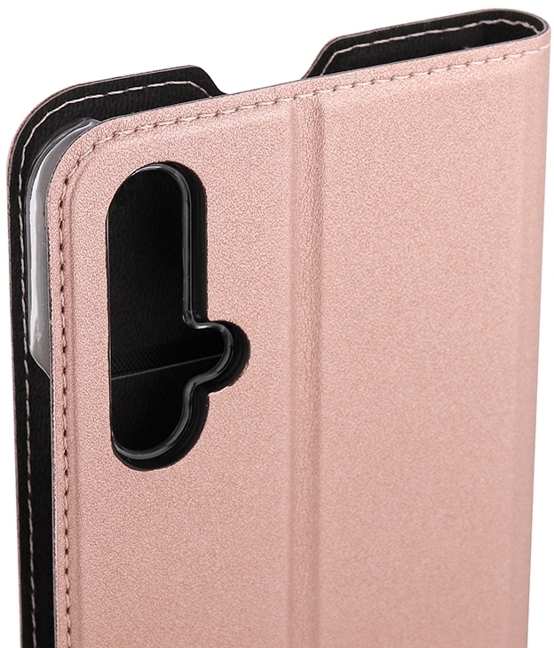 Wave BookCase -suojakotelo, Honor 20 / Huawei Nova 5T, ruusukulta