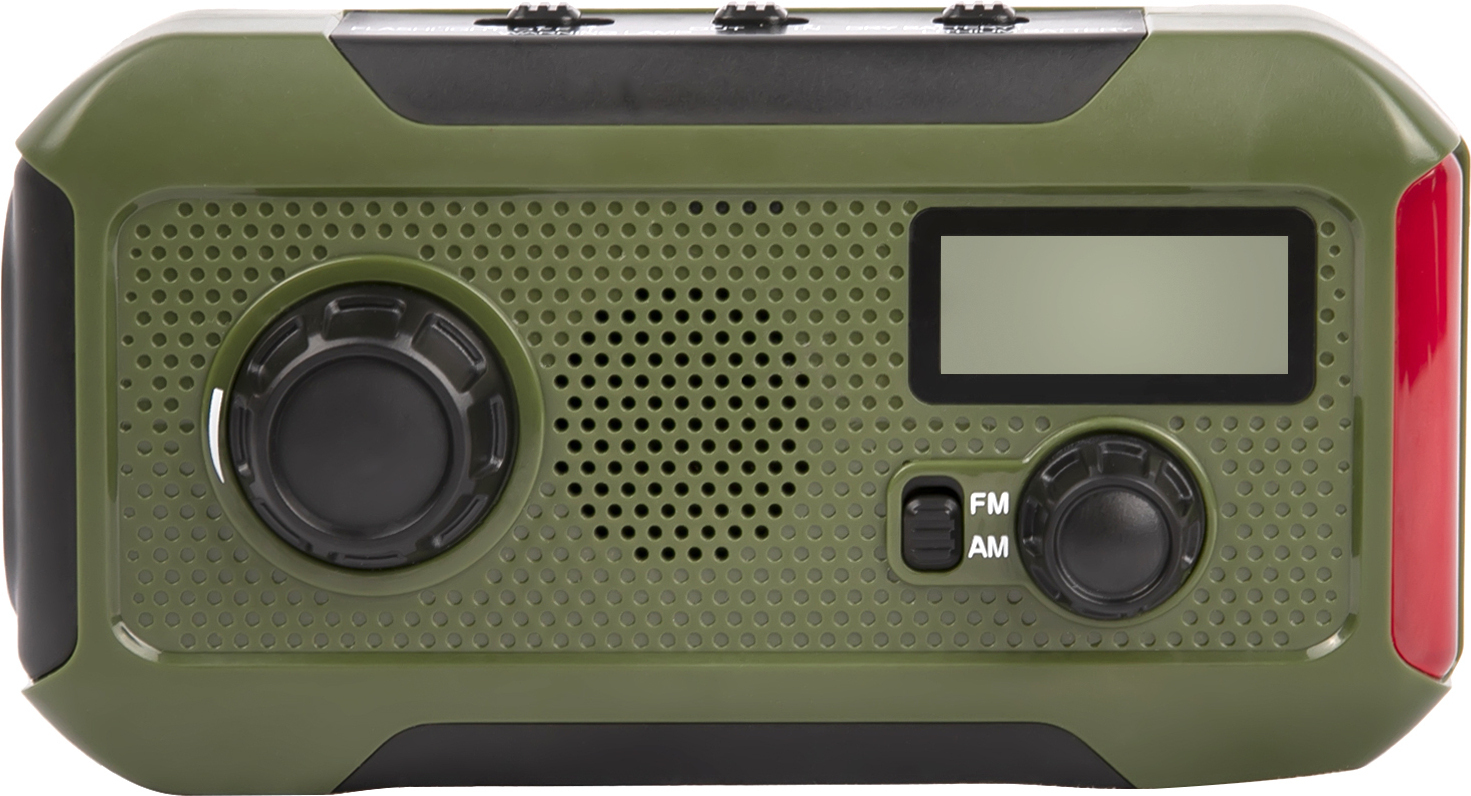 ProCaster EM-RAD01 matkaradio latauskammella –