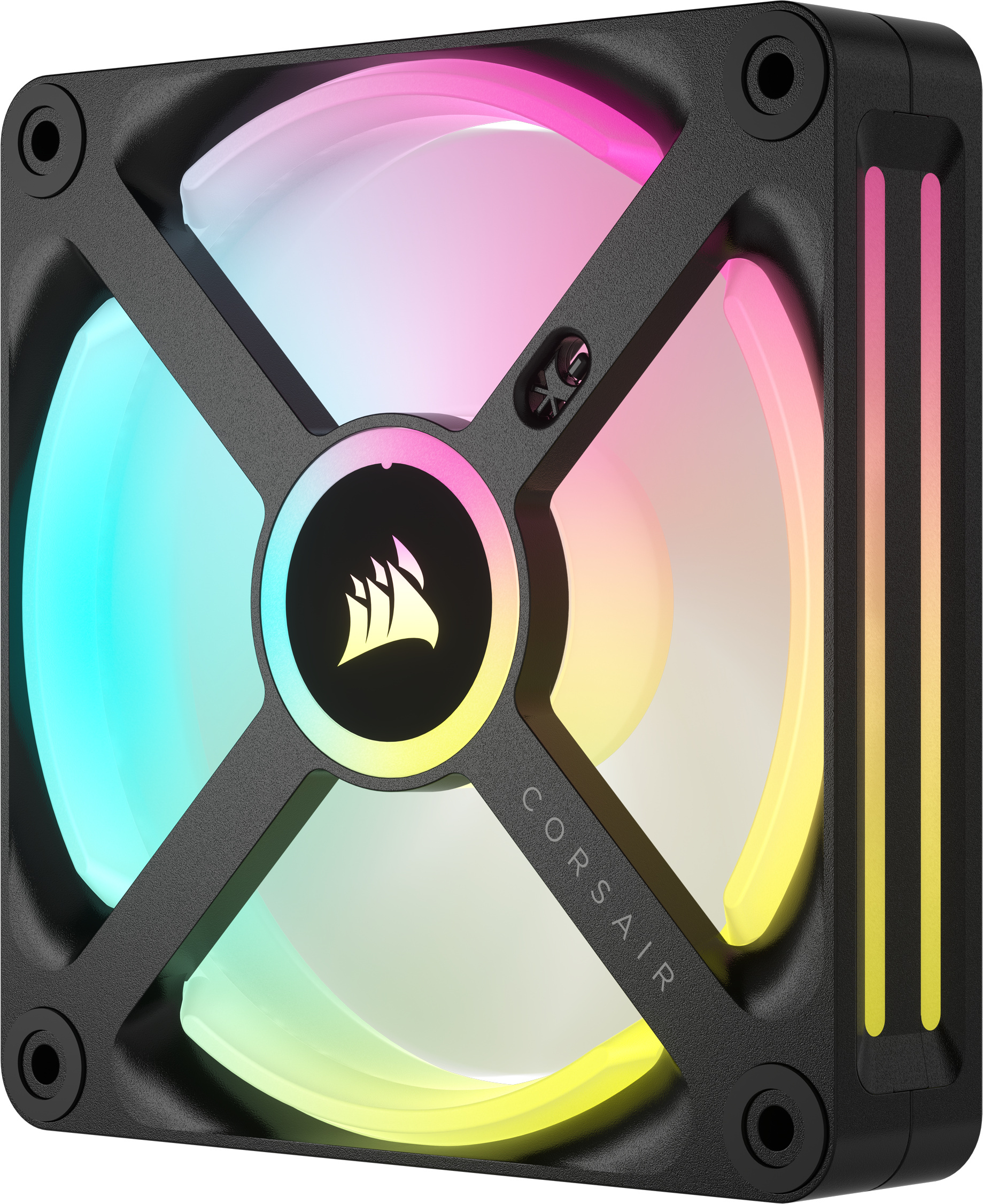 Corsair iCUE LINK QX120 RGB PWM -tuuletin, 120 mm, musta, 3 kpl Starter Kit