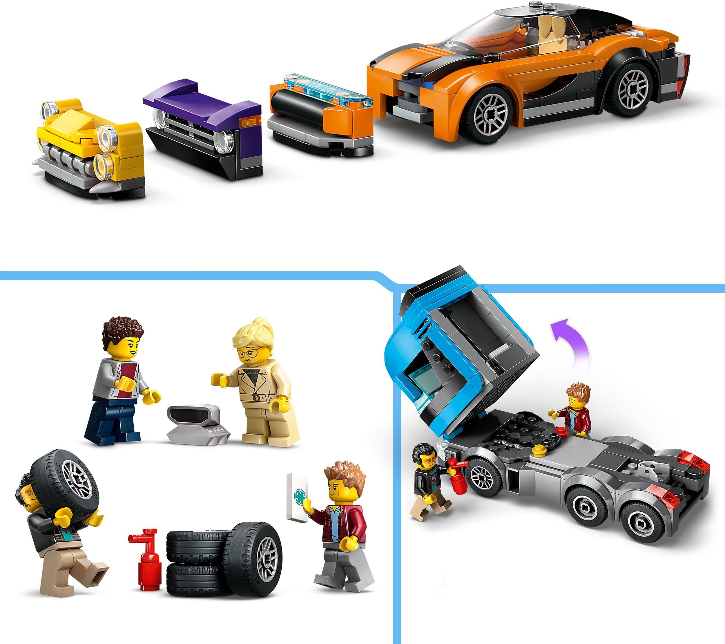 LEGO City Big Vehicles 60408  - Urheiluautojen kuljetusauto