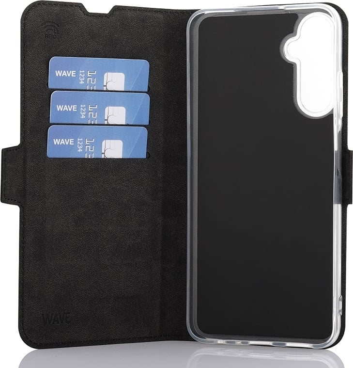 Wave BookCase -suojakuori, Samsung Galaxy A05s, musta 4 Wave BookCase -suojakuori, Samsung Galaxy A05s, musta - Image 4