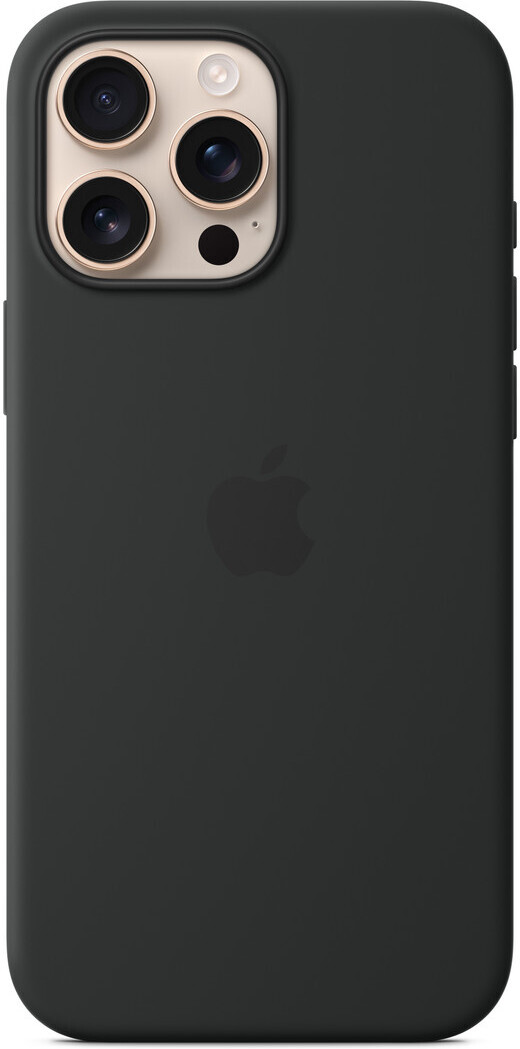 Apple iPhone 16 Pro Max silikonikuori MagSafella, musta