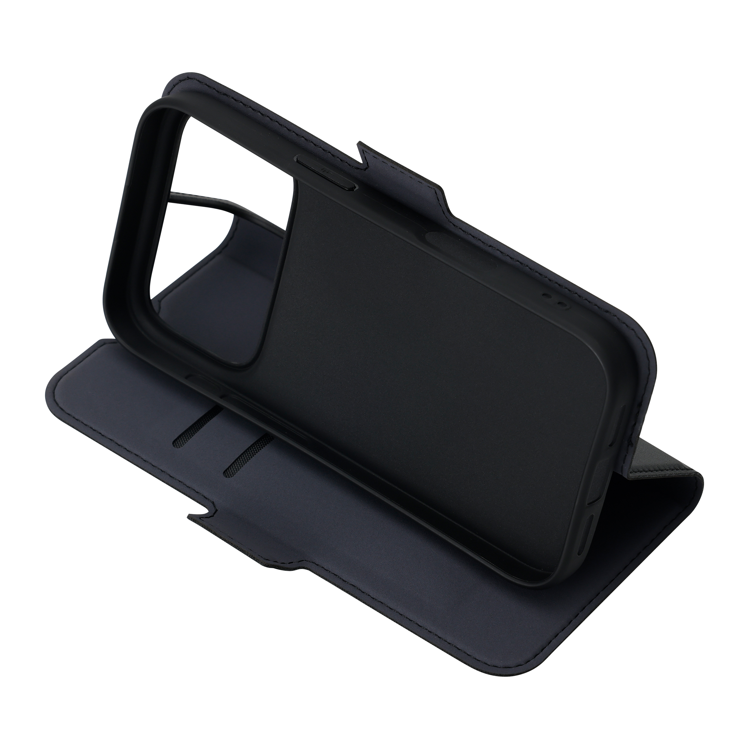 FoneKit MagSafe-yhteensopiva BookCase suojakotelo, iPhone 17 Pro, musta