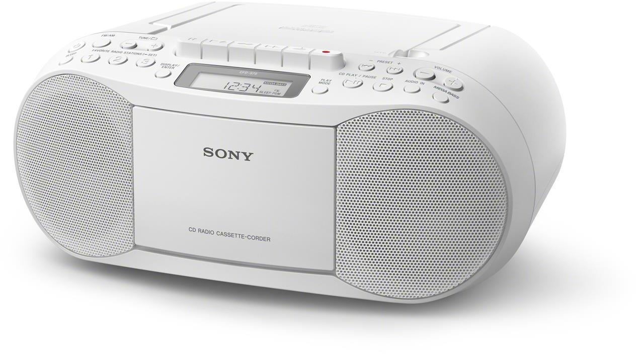 Sony CFD-S70 BoomBox -CD-radio, valkoinen – 