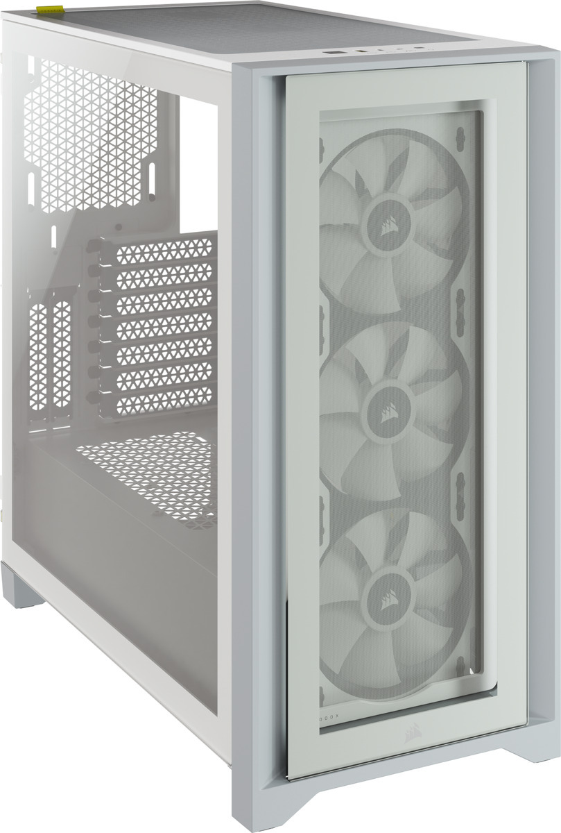 Corsair iCUE 4000X Mid Tower ATX-kotelo ikkunalla, valkoinen