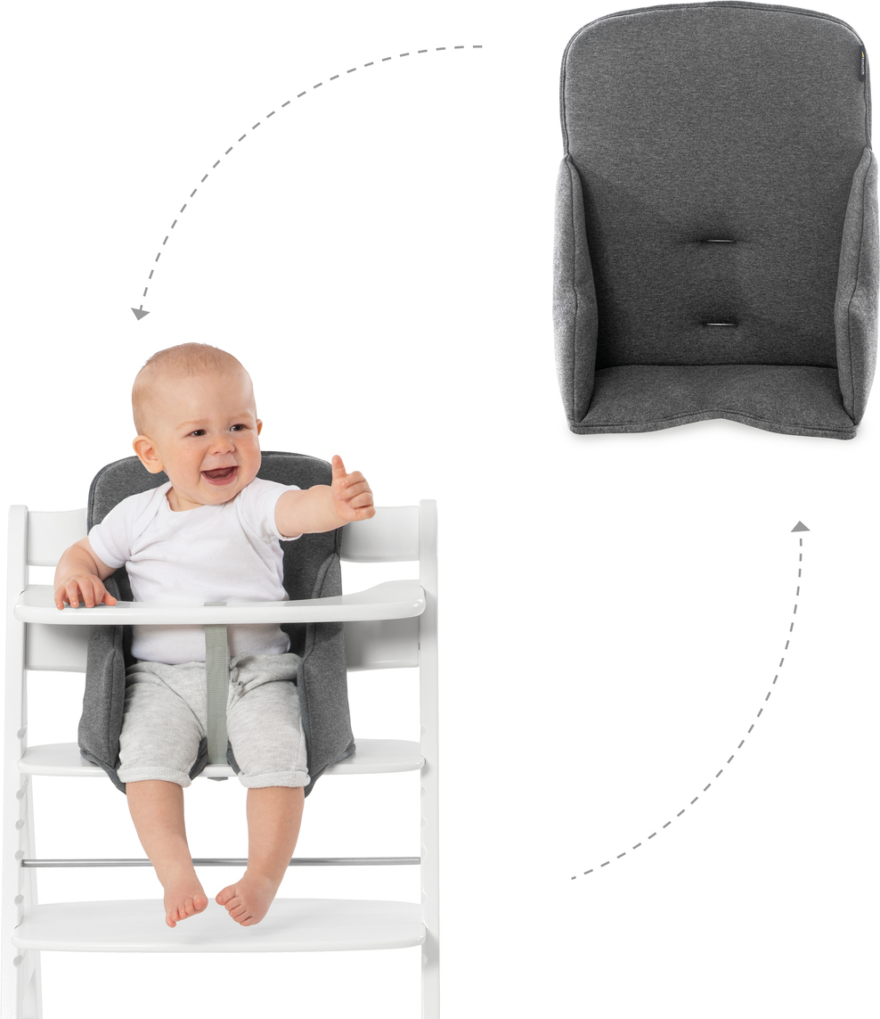 Hauck Alpha Cosy Select -syöttötuolipehmuste, Charcoal