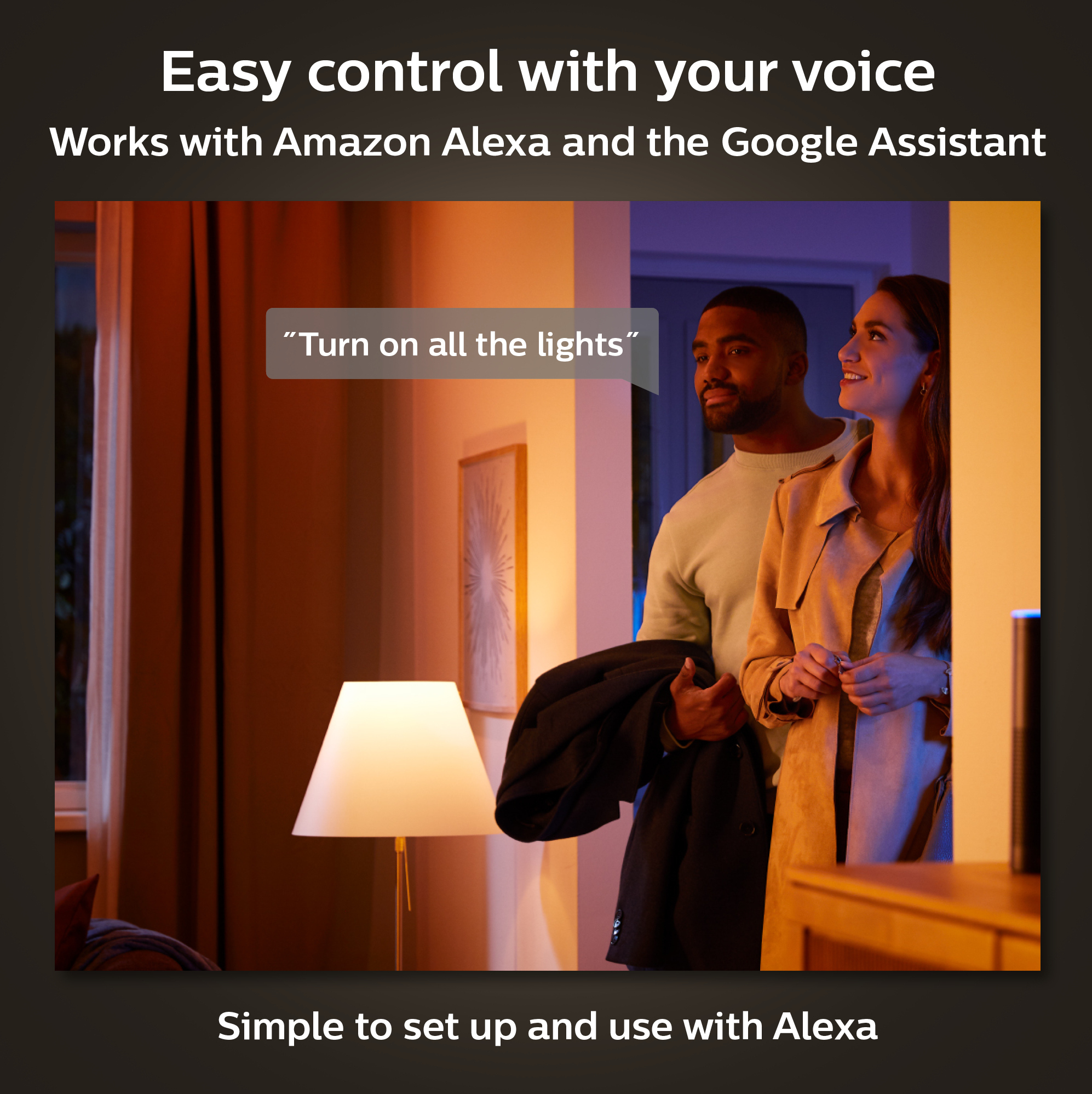Philips Hue -LED-älylamppu, White Ambiance, E27