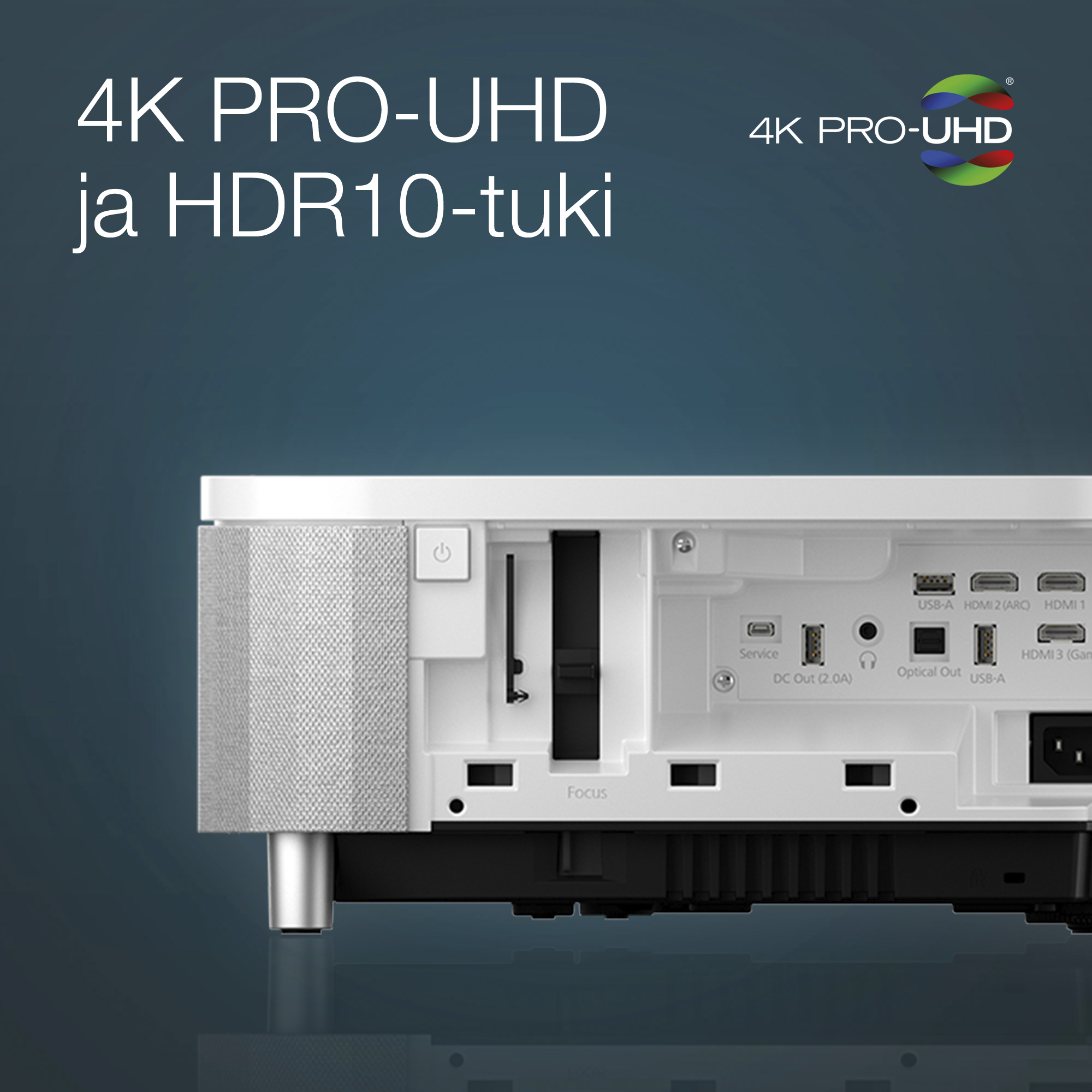 Epson EH-LS800W 4K PRO-UHD -älylaserprojektori, lähiheijastus, valkoinen