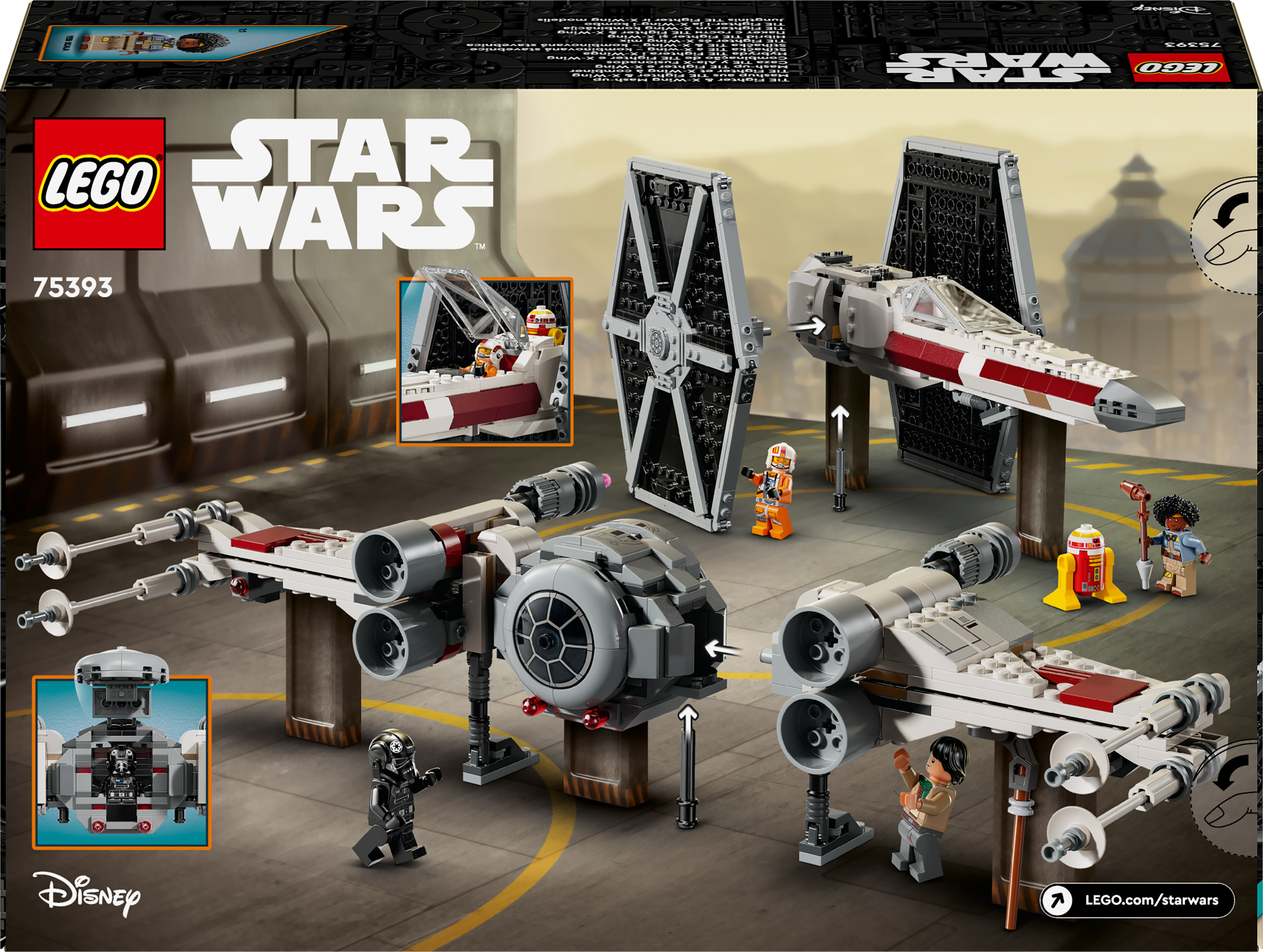 LEGO Star Wars 75393 - TIE-hävittäjä ja X-Wing – yhdistelmämalli