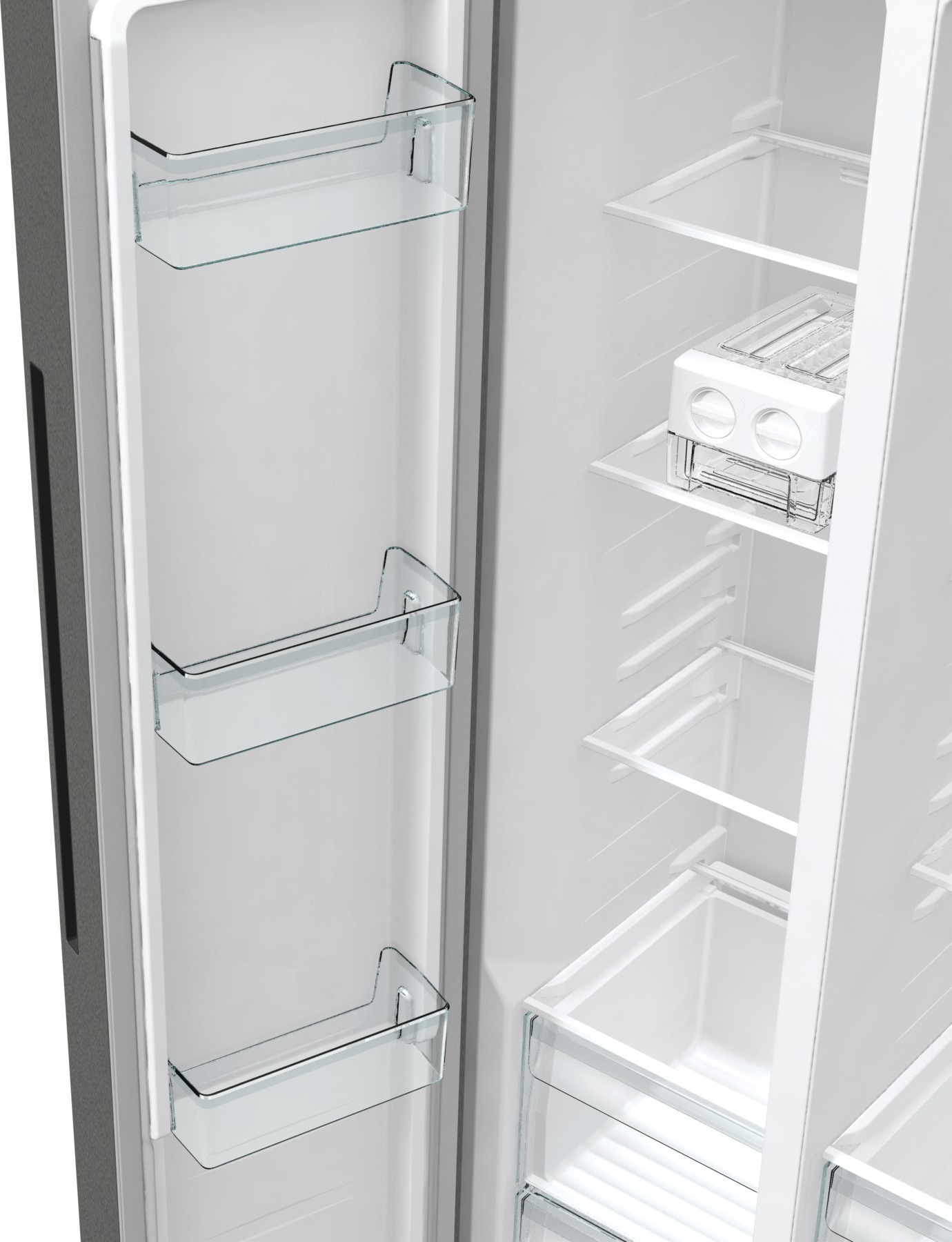 Gorenje NRR9185EAXL Side By Side, teräs