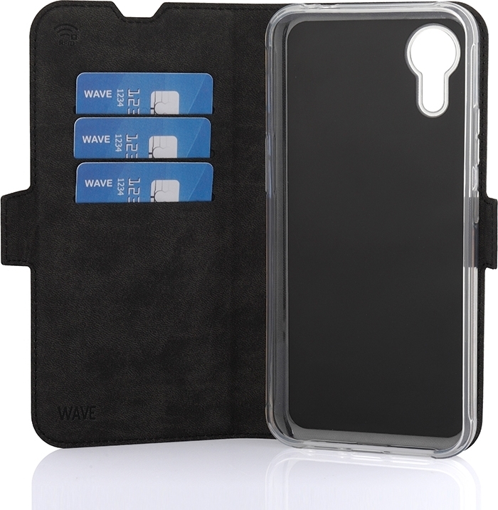 Wave BookCase -suojakuori, Samsung Galaxy XCover7, musta