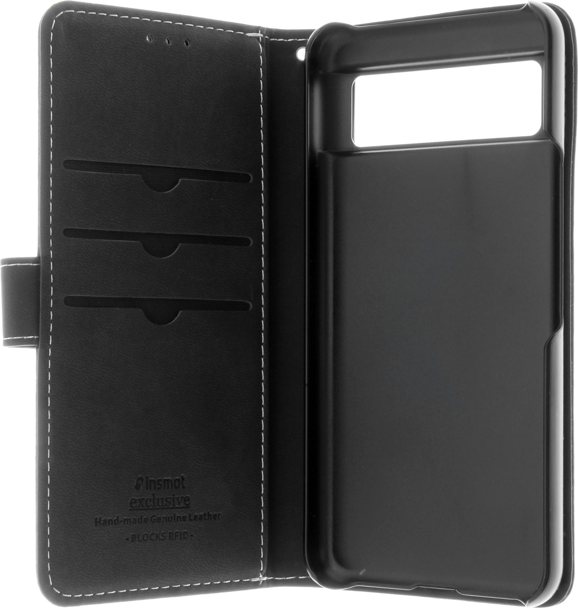 Insmat Exclusive Flip Case -lompakkokotelo, Google Pixel 8 Pro, musta