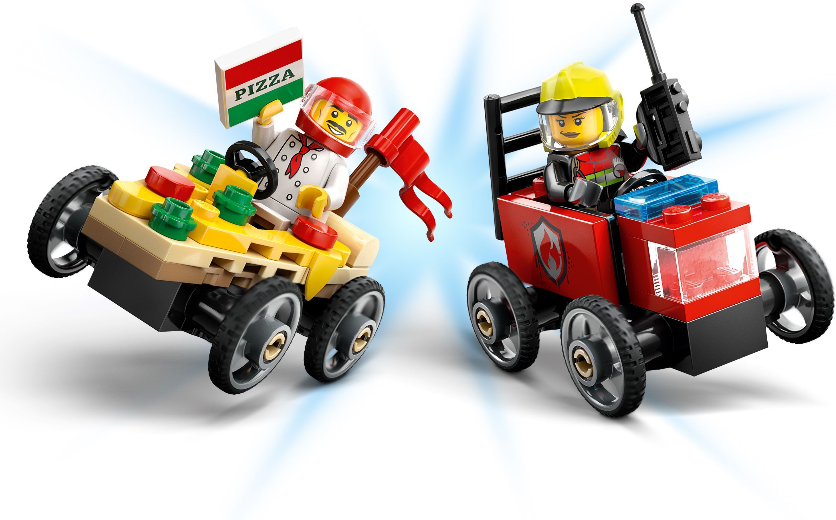 LEGO City 60458 – Pizza-auto vastaan paloauto – kilpa-autopakkaus