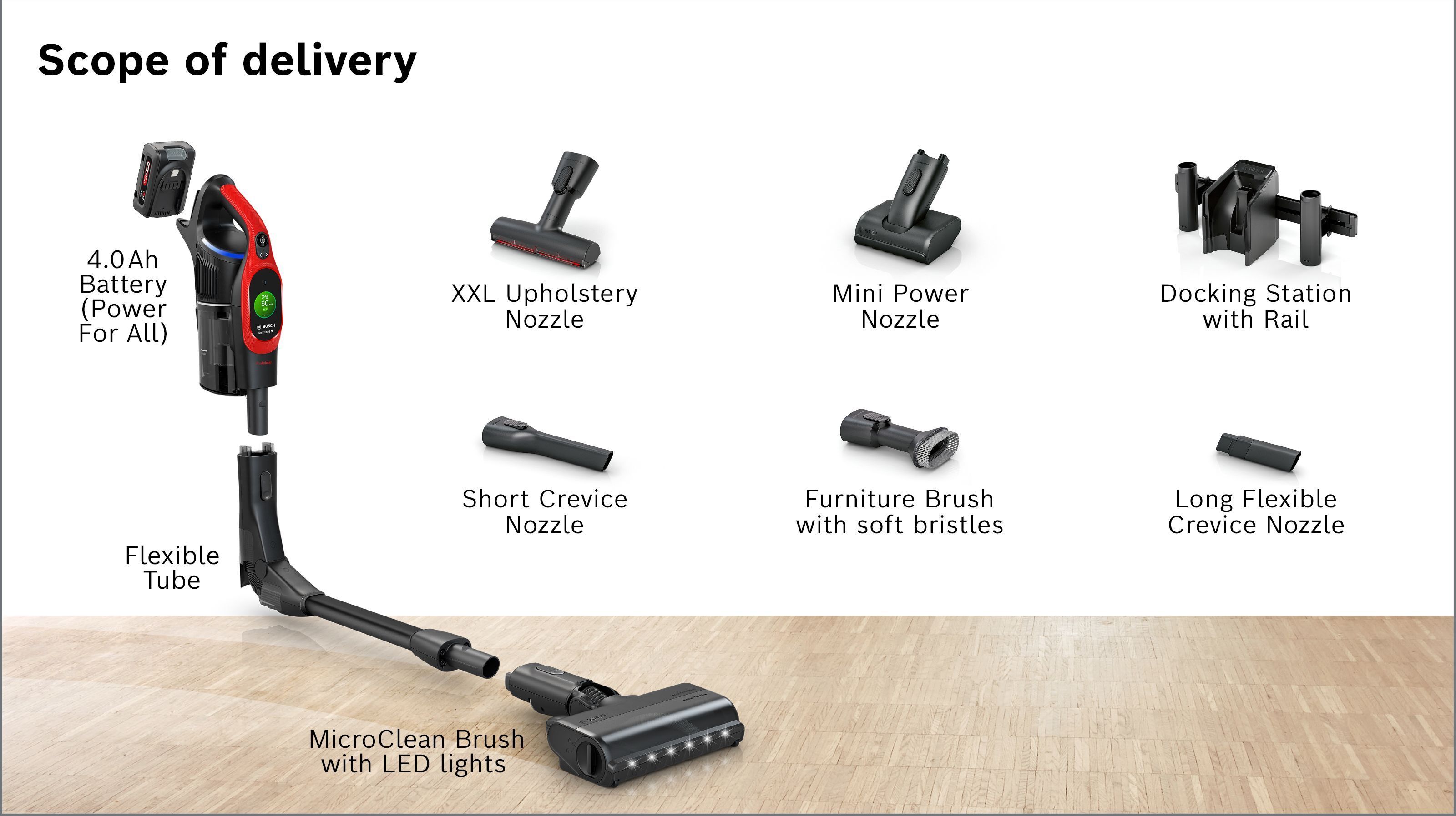 Bosch Unlimited 10 ProAnimal varsi-imuri, BCS1041PET, punainen