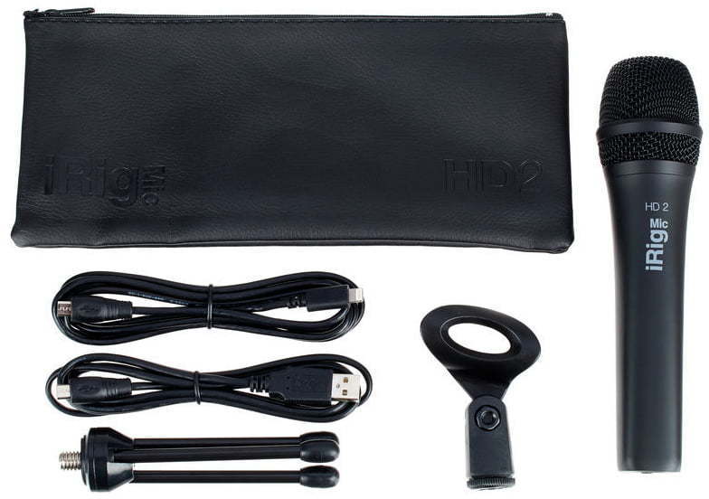 IK Multimedia iRig Mic HD2 -USB-mikrofoni, musta