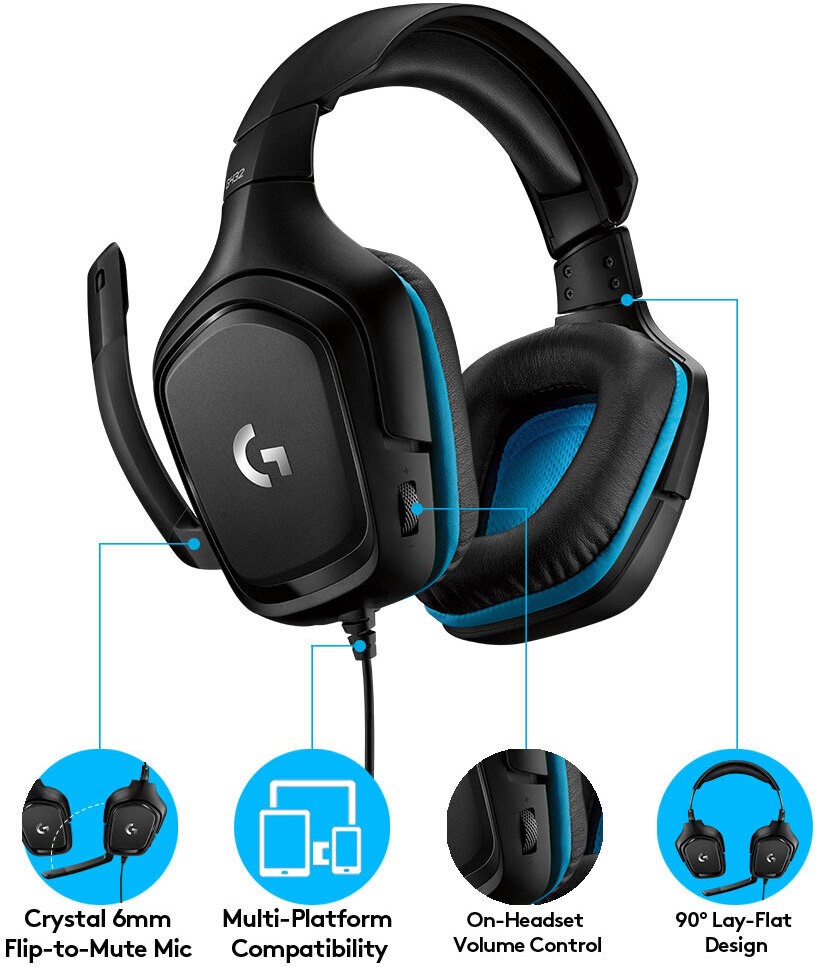 Logitech G432 -pelikuulokkeet