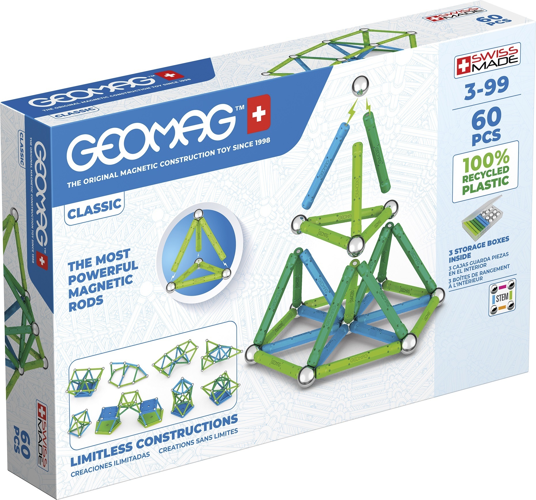 Geomag Classic Green Line 60 -magneettirakennussarja – 