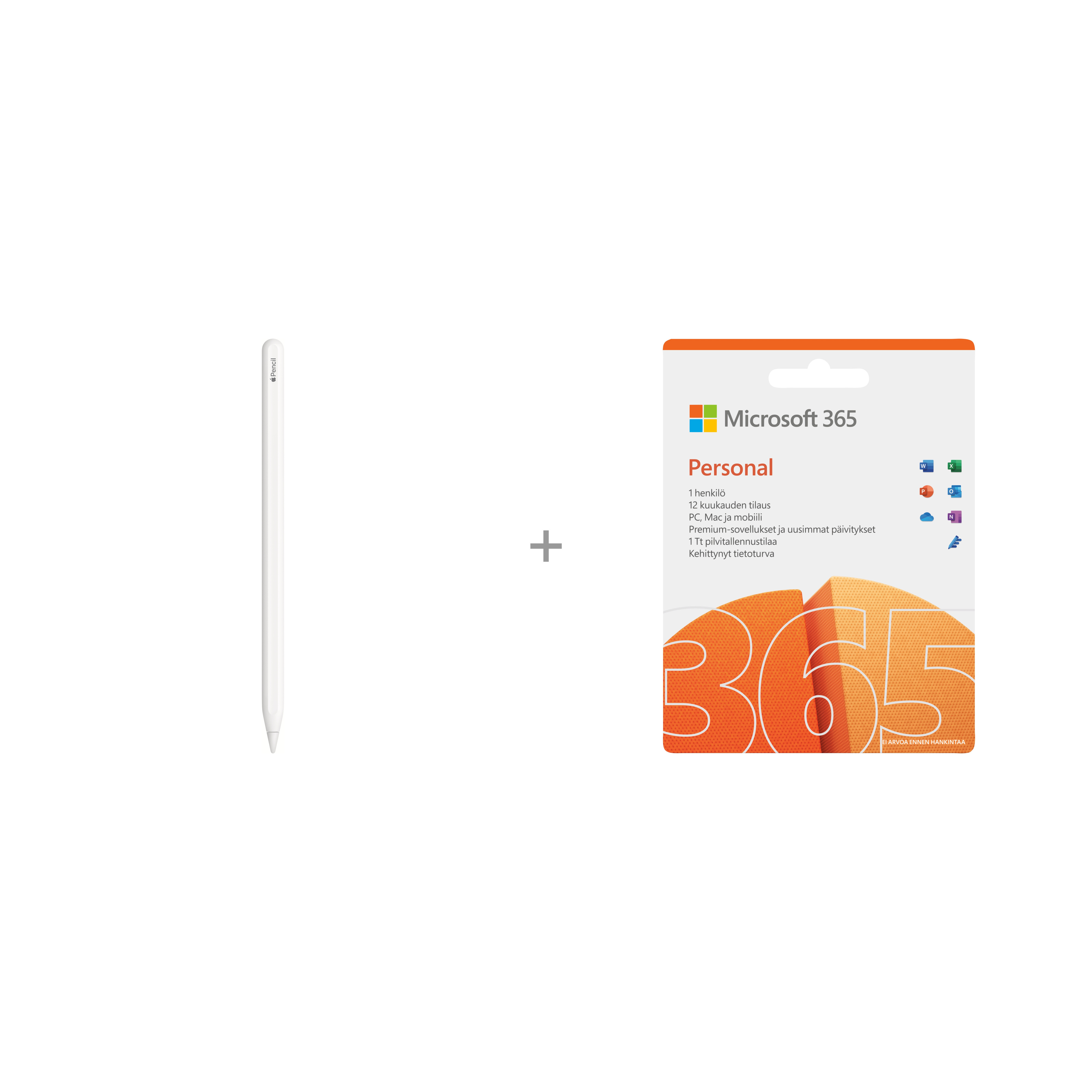 Apple Pencil (2. sukupolvi) + Microsoft 365 Personal - 12 kk –  