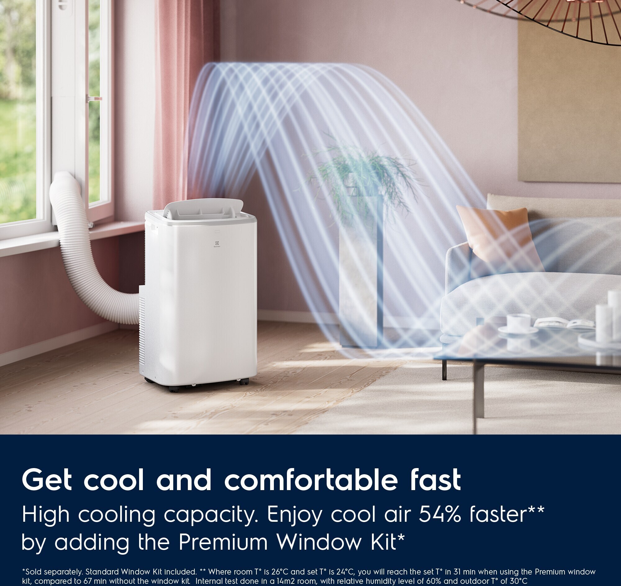 Electrolux Comfort 600 EXP26U759CW -siirrettävä ilmastointilaite