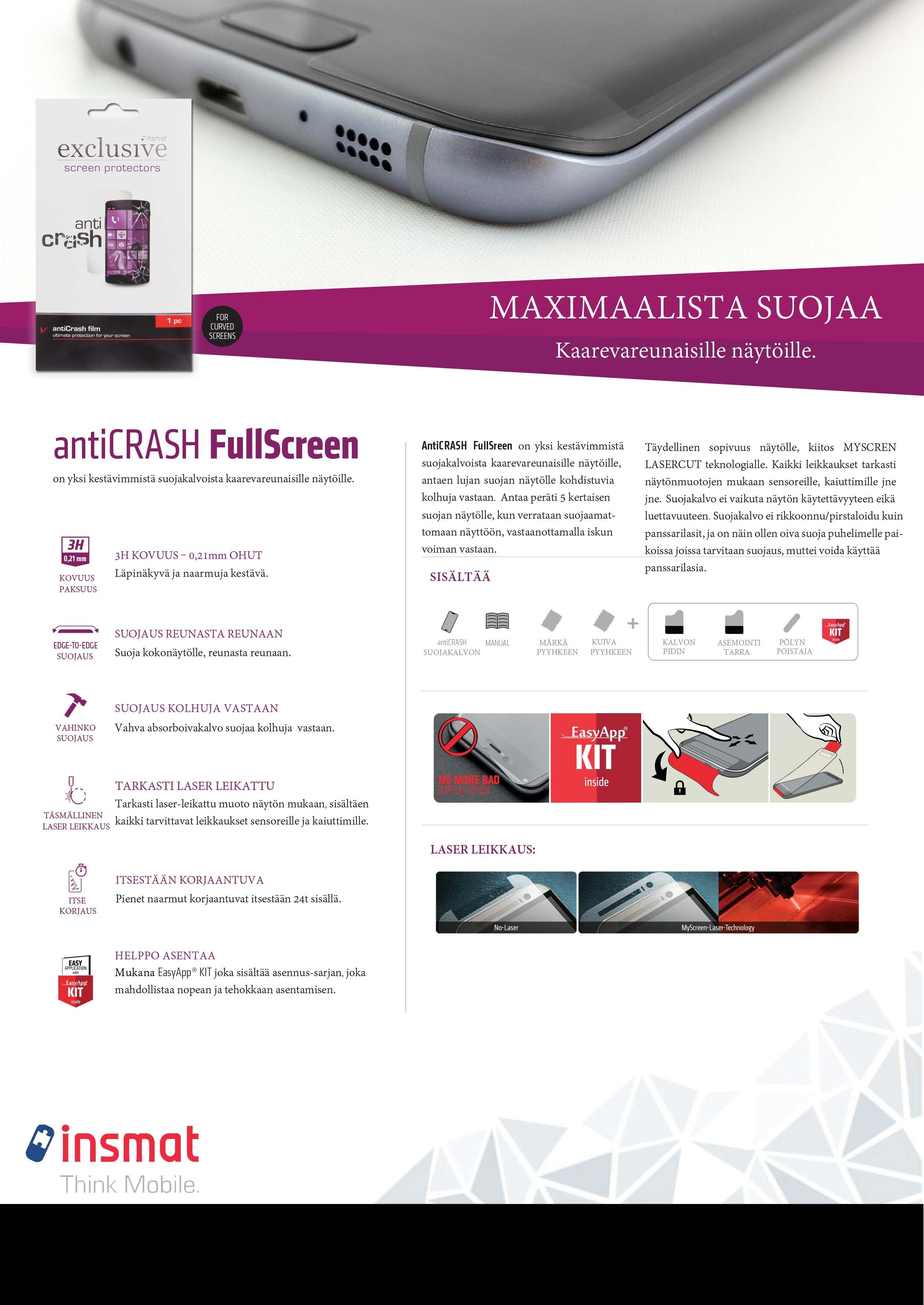 Insmat Anticrash -suojakalvo, Samsung Galaxy A25 / A15