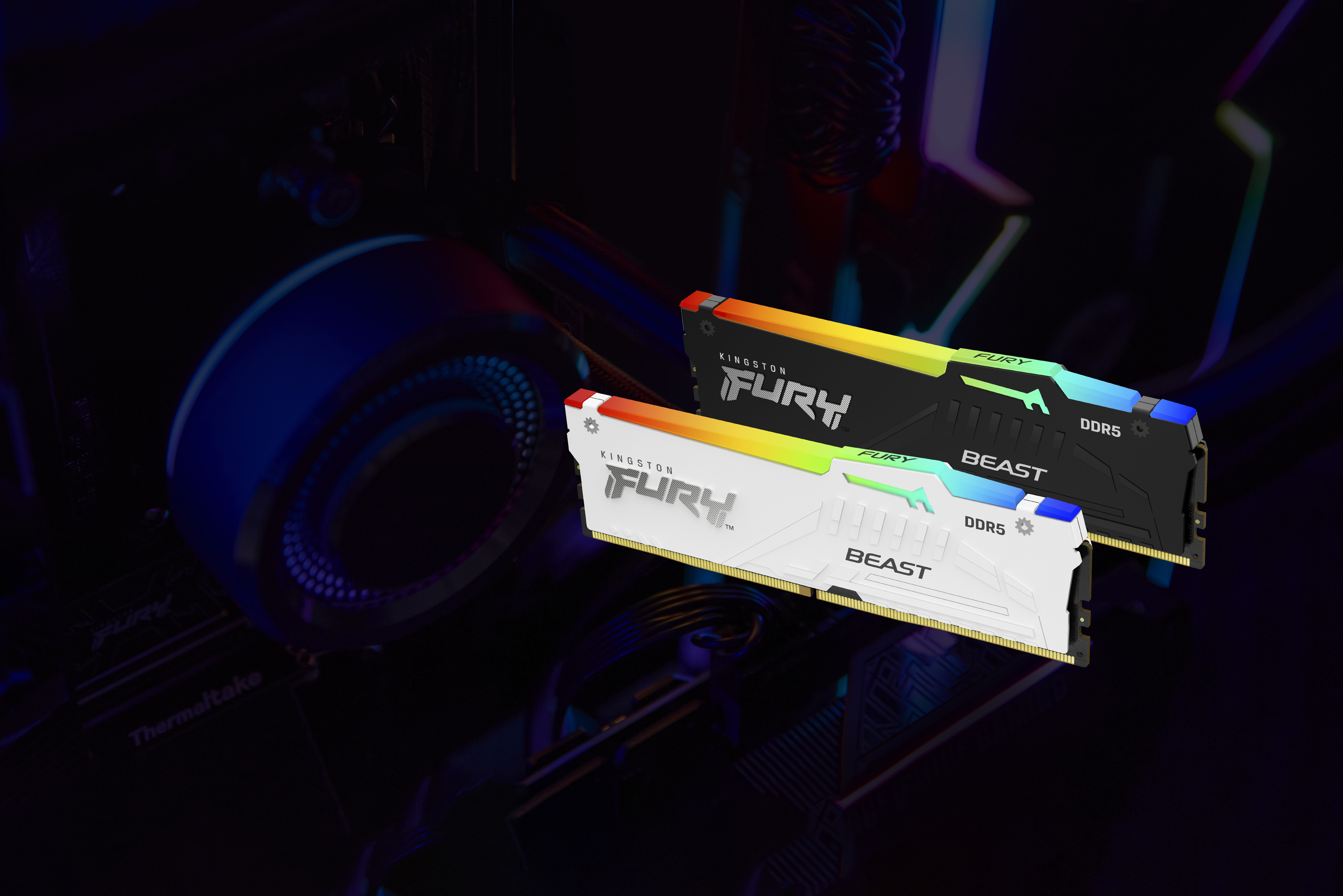 Kingston FURY Beast White DDR5 RGB 6000 MHz CL30 16 Gt -muistimoduli