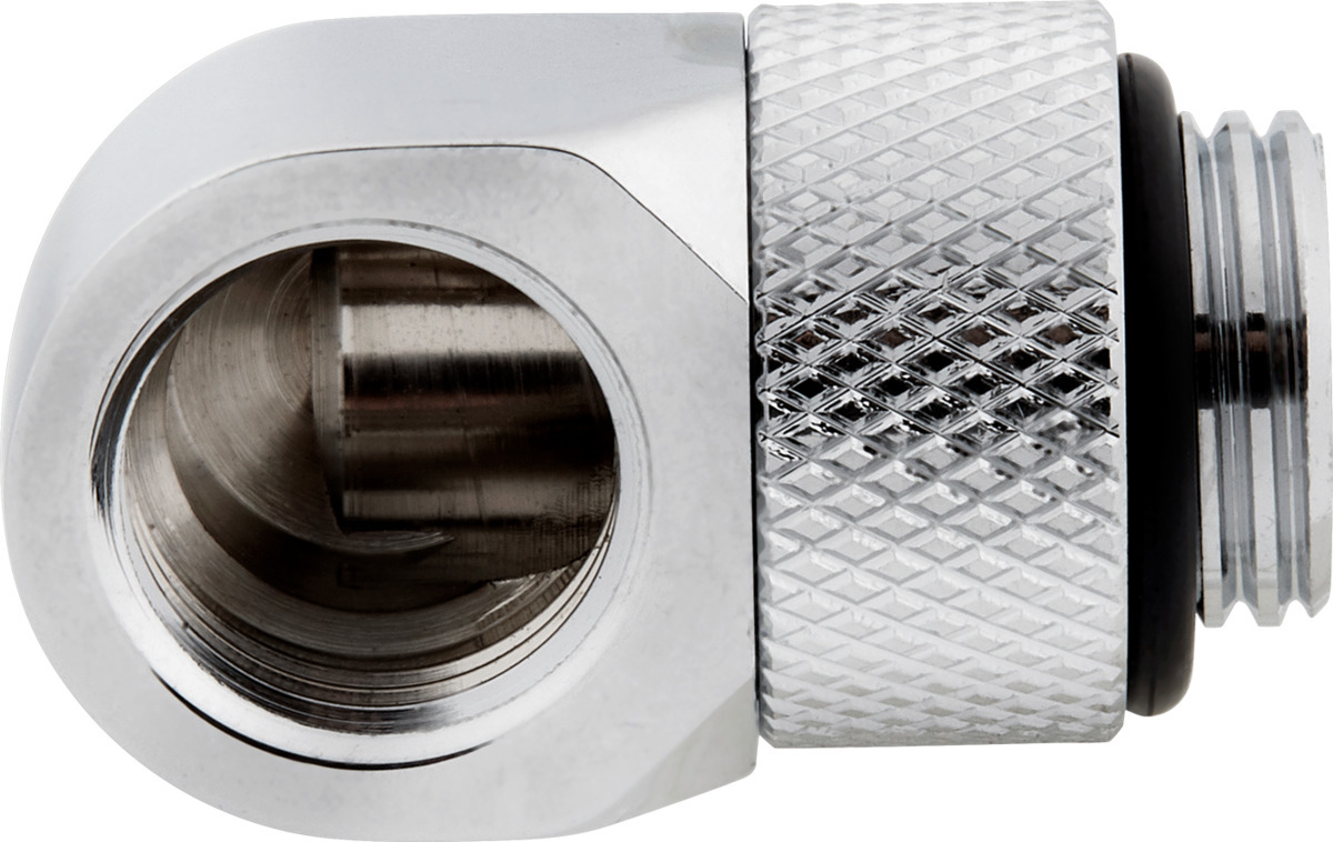 Corsair Hydro X Series 90° Chrome Rotary Adapter -liitinadapteri, kromi, 2-pack