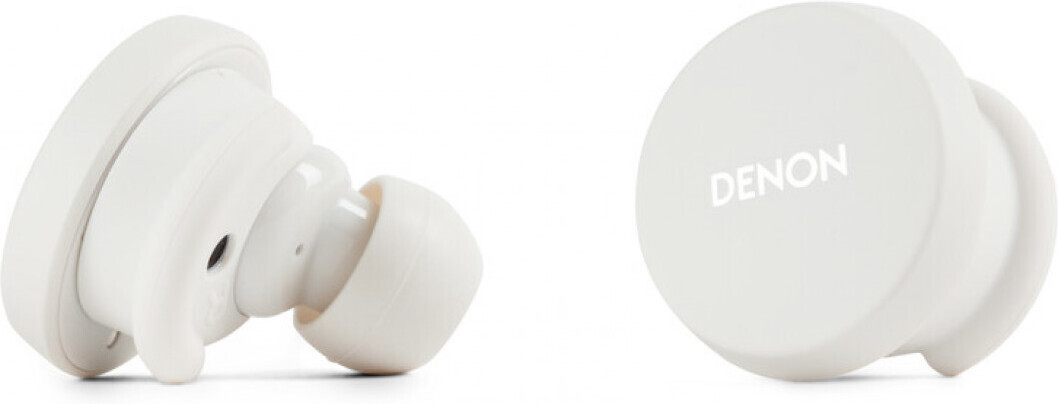 Denon PerL True Wireless nappikuulokkeet aktiivisella melunvaimennuksella, valkoinen