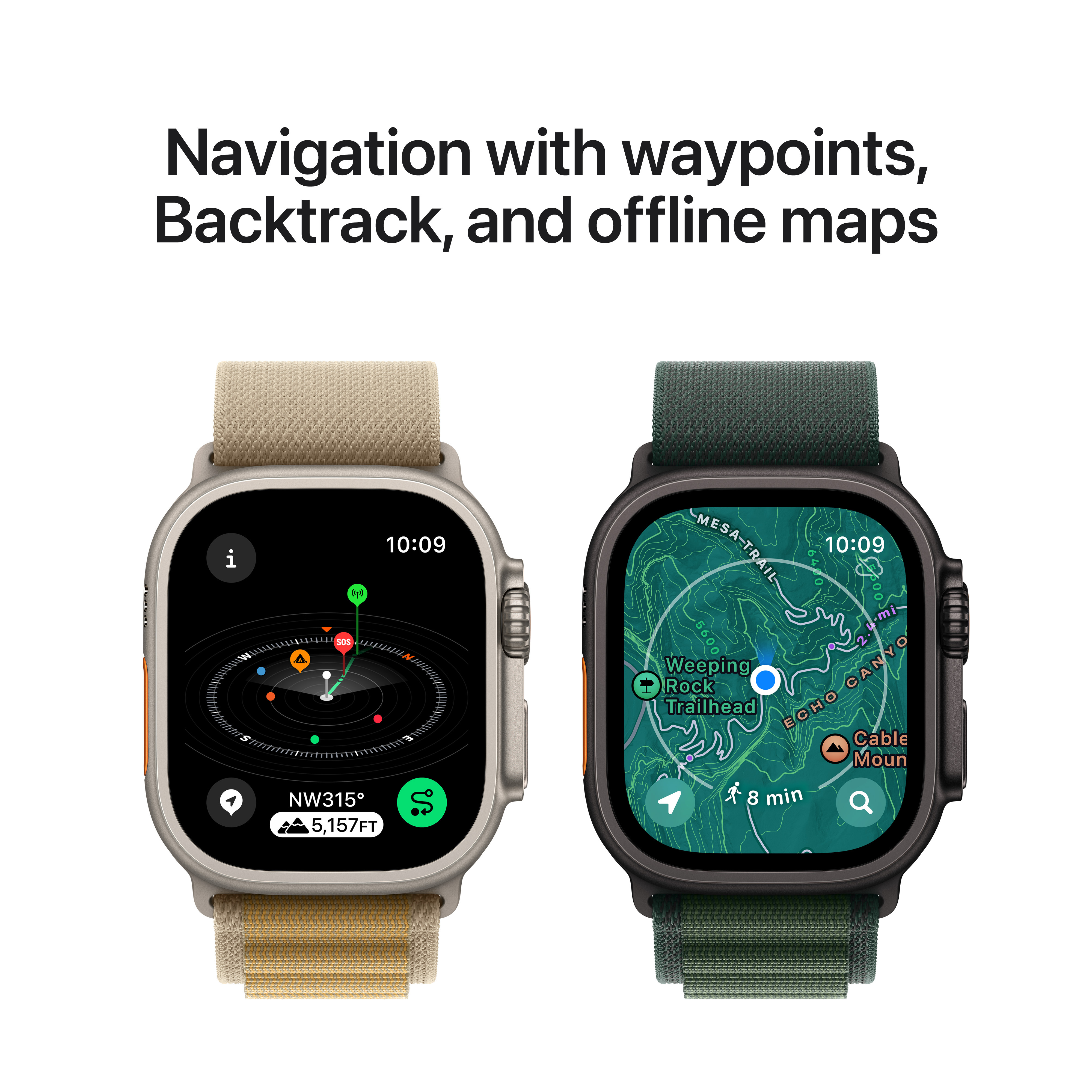 Apple Watch Ultra 2 (GPS + Cellular) 49 mm musta titaanikuori ja musta Ocean-ranneke (MX4P3)