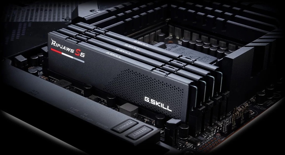 G.Skill Ripjaws S5 DDR5 6400 MHz CL32 Intel XMP 32 Gt -muistimodulipaketti, musta