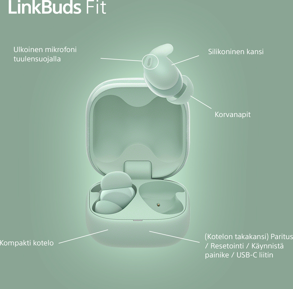 Sony Linkbuds Fit nappikuulokkeet aktiivisella melunvaimennuksella, valkoinen 13 Sony Linkbuds Fit nappikuulokkeet aktiivisella melunvaimennuksella, valkoinen - Image 13