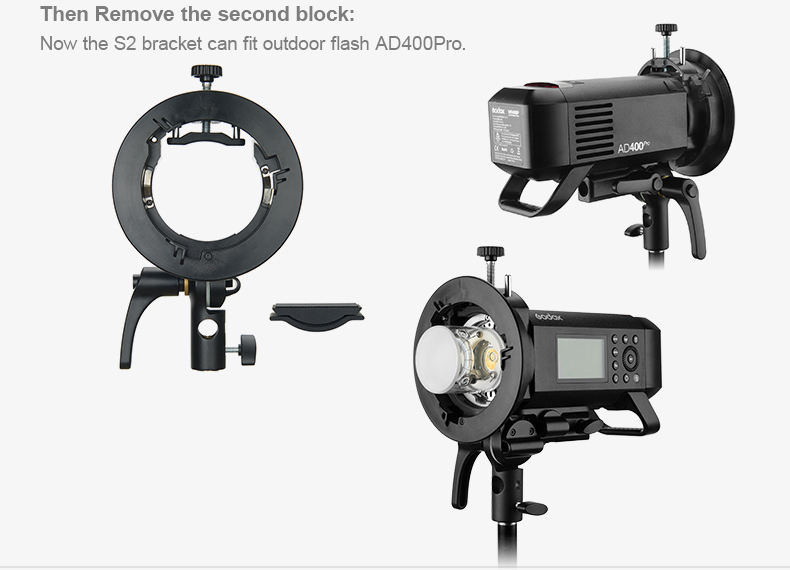 Godox S2  Bracket Bowens -salama-adapteri