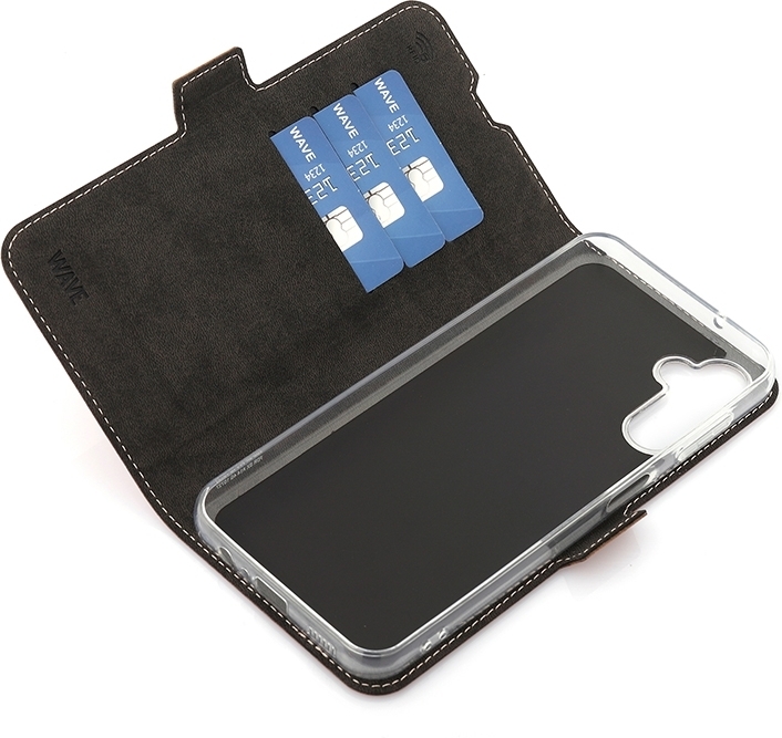 Wave BookCase -suojakotelo, Samsung Galaxy A14 4G, ruusukulta
