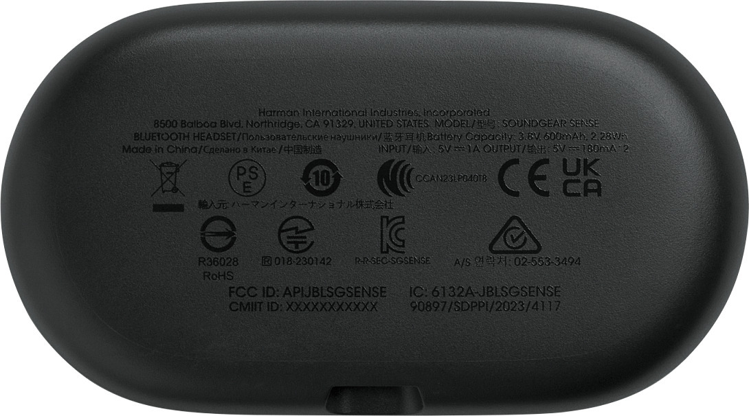 JBL Soundgear Sense langattomat urheilukuulokkeet, musta