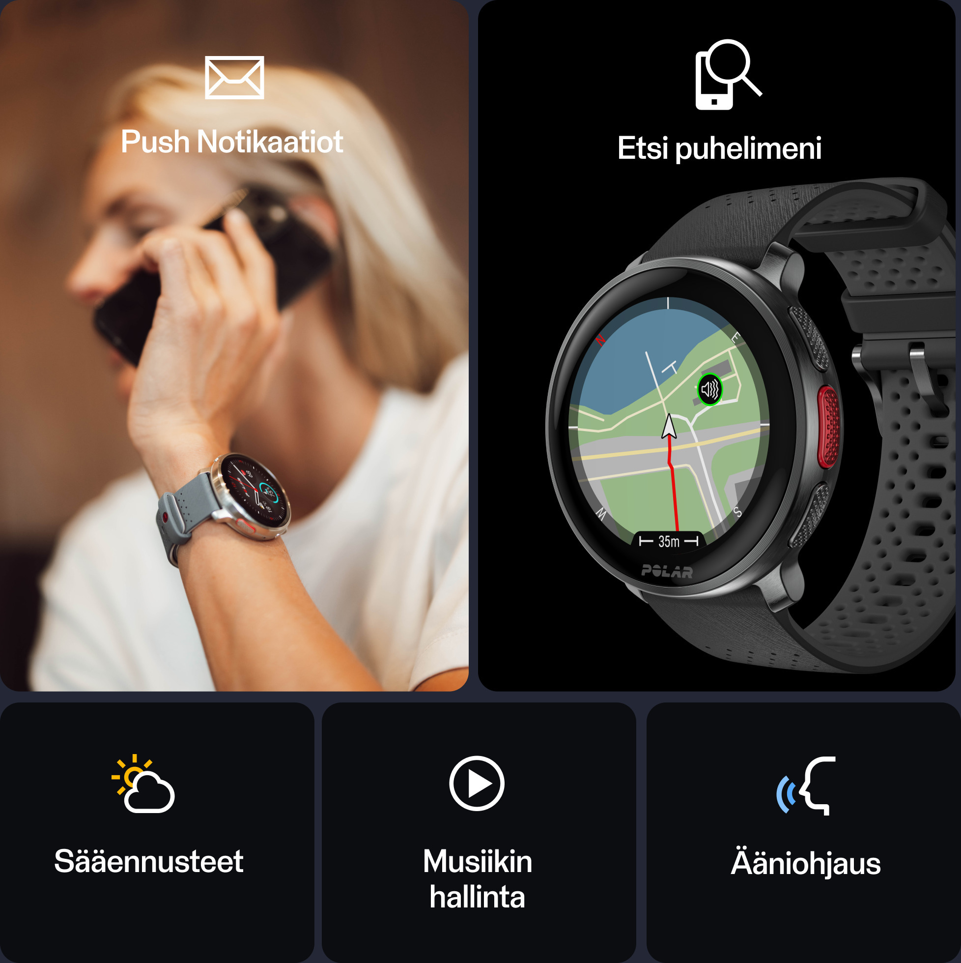 Polar Vantage V3 -premium-urheilukello, aprikoosi