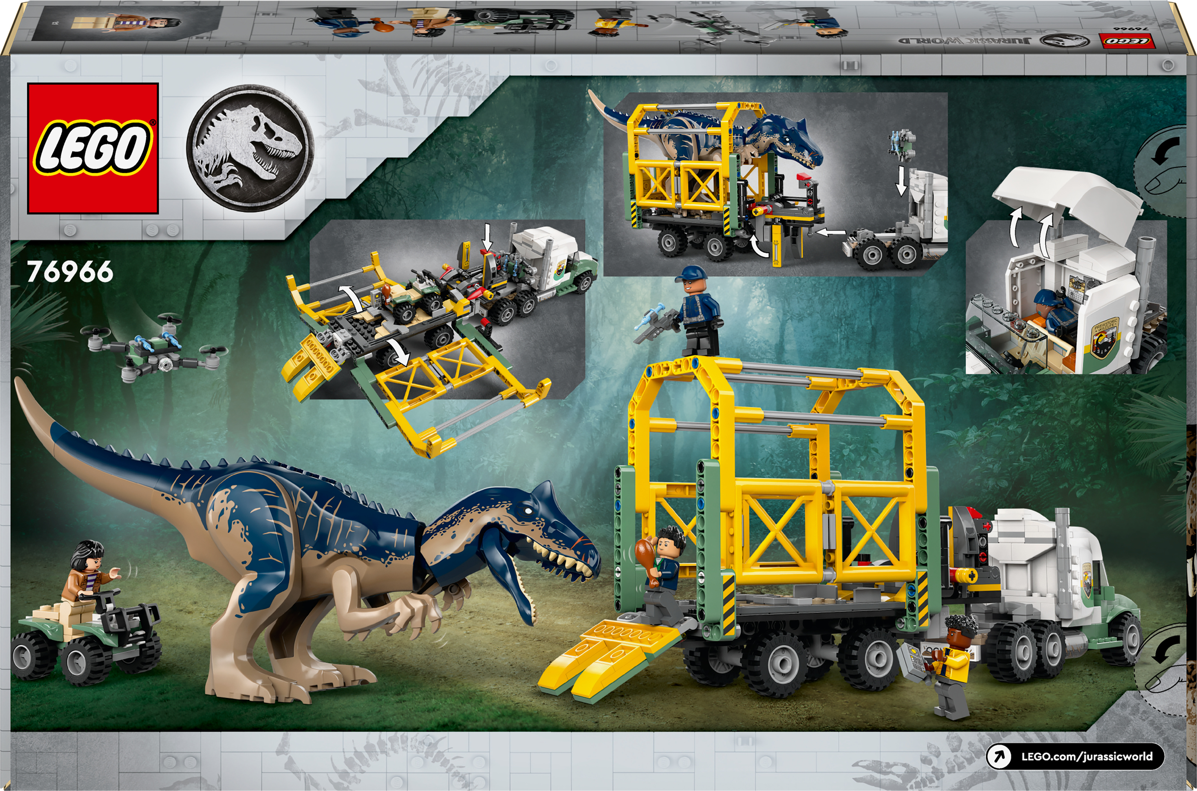 LEGO Jurassic World 76966  - Dinosaurus-operaatiot: Allosaurus-rekka