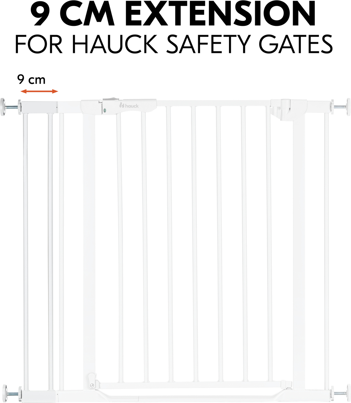 Hauck Safety Gate Extension 9 cm -turvaportin jatkopala, valkoinen