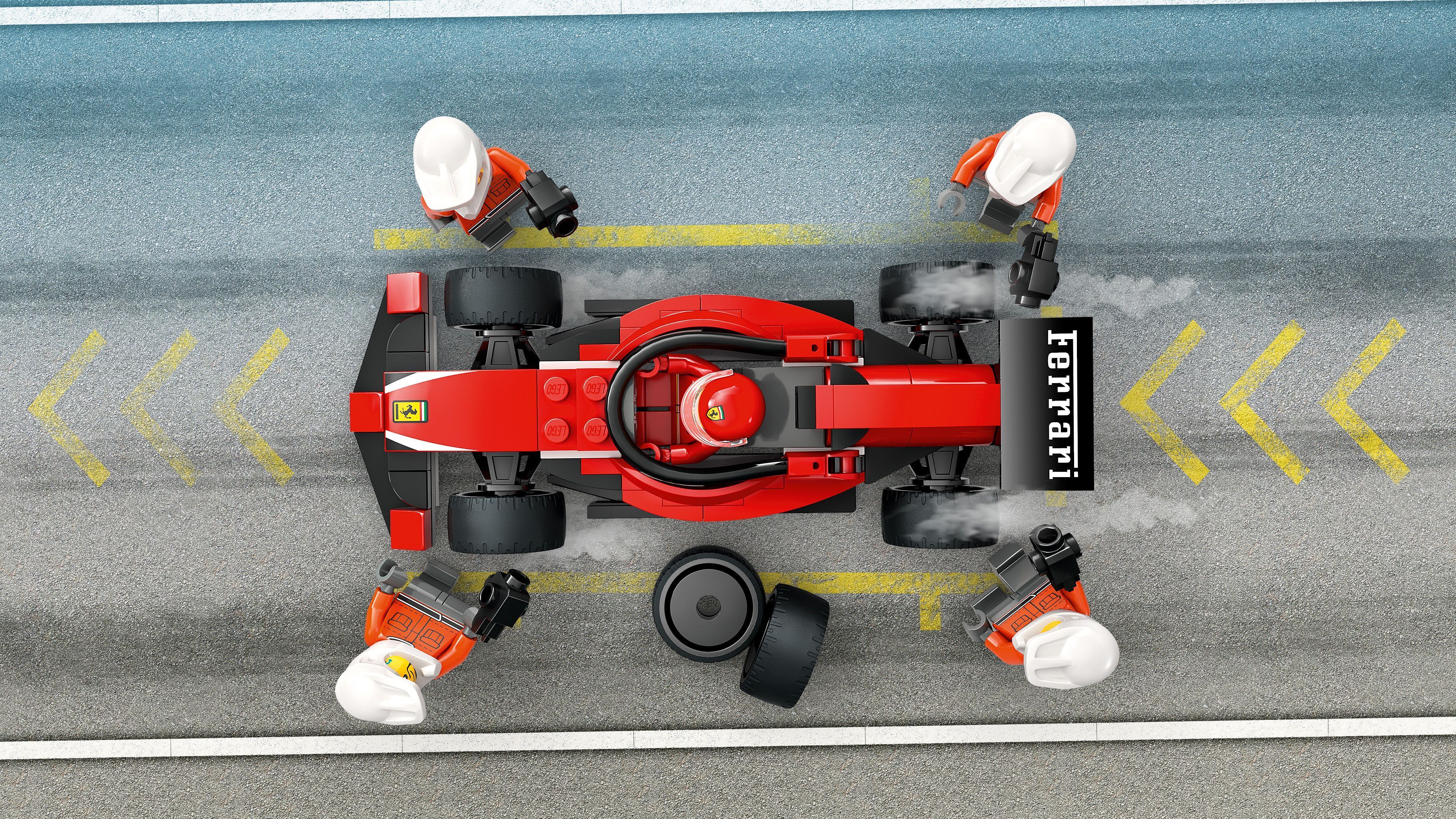 LEGO City 60443 – F1-varikkopysähdys ja varikkomiehistö sekä Ferrari-auto