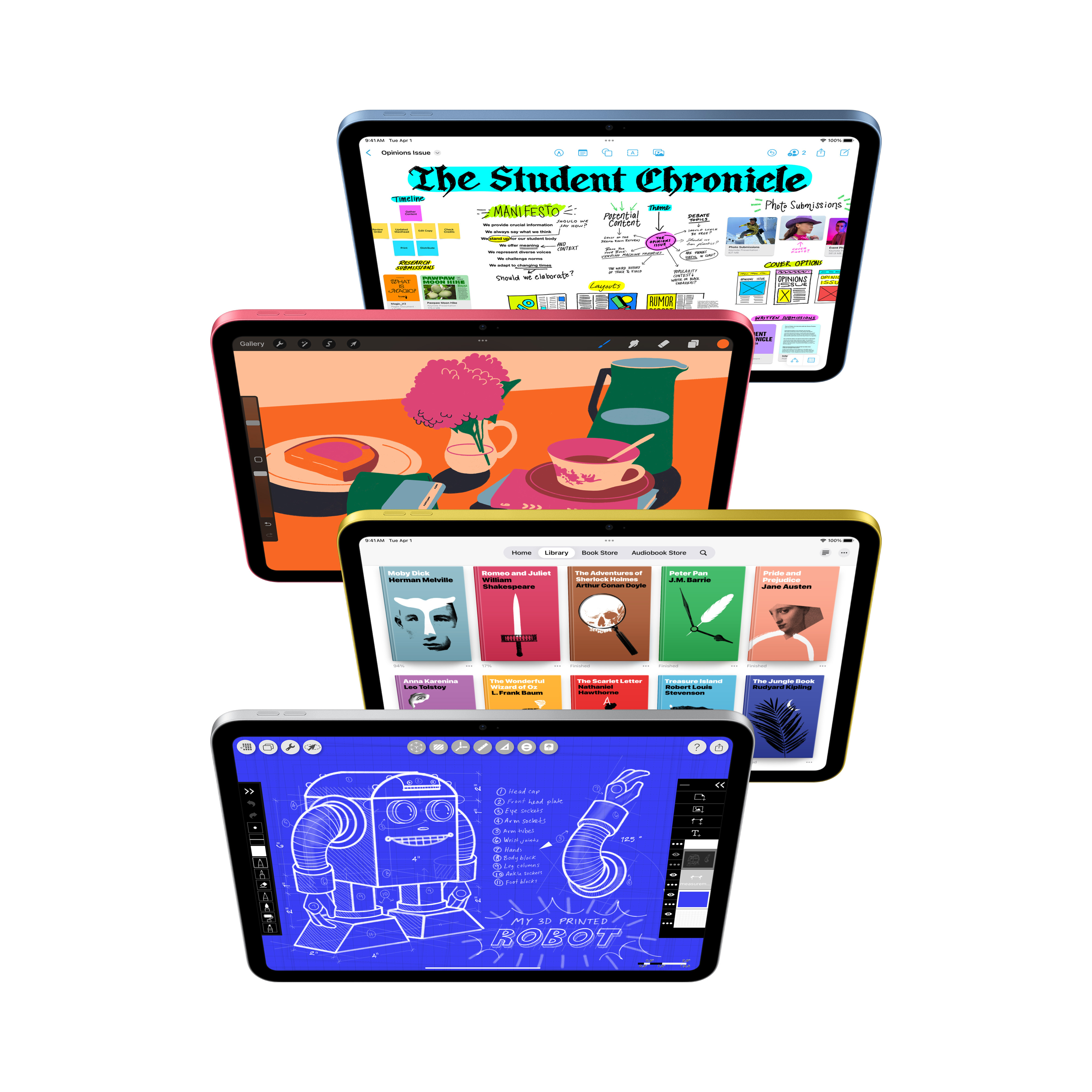 Apple iPad 11" 128 Gt WiFi + 5G 2025 -tabletti, hopea (MD7F4) 3 Apple iPad 11" 128 Gt WiFi + 5G 2025 -tabletti, hopea (MD7F4) - Image 3