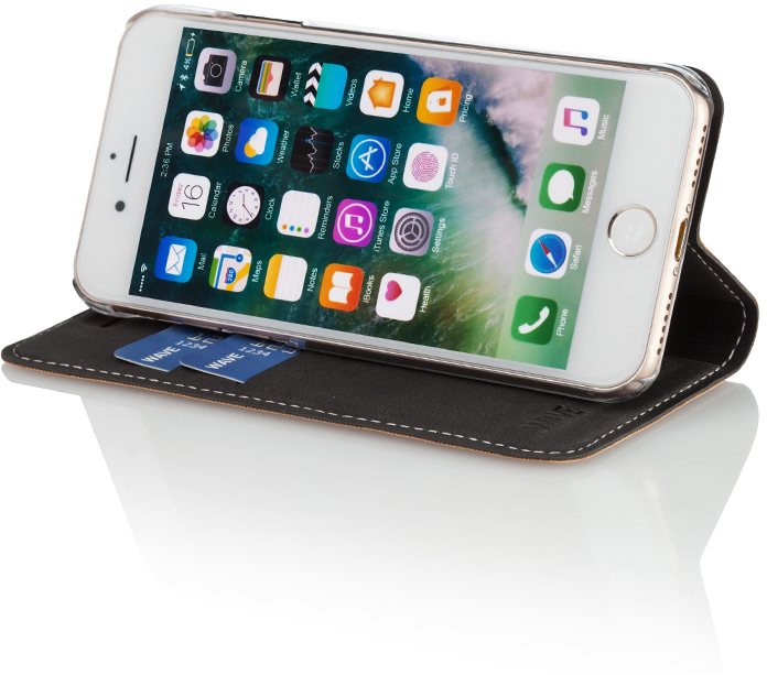 Wave BookCase suojakotelo, iPhone 6 / 6s / 7 / 8 / SE, ruusukulta