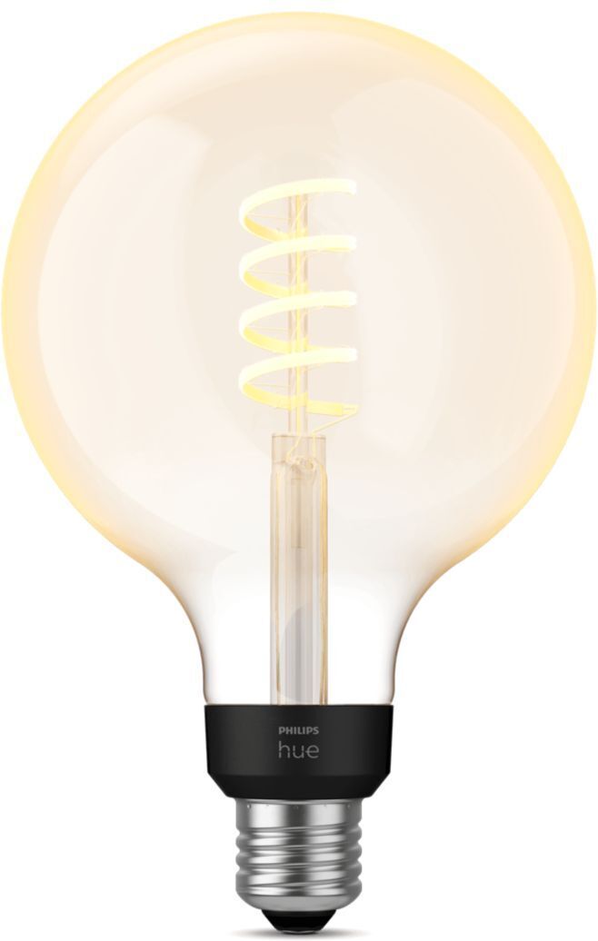 Philips Hue -filamenttiälylamppu, White ambiance, Filament Globe, E27, 9,5 cm