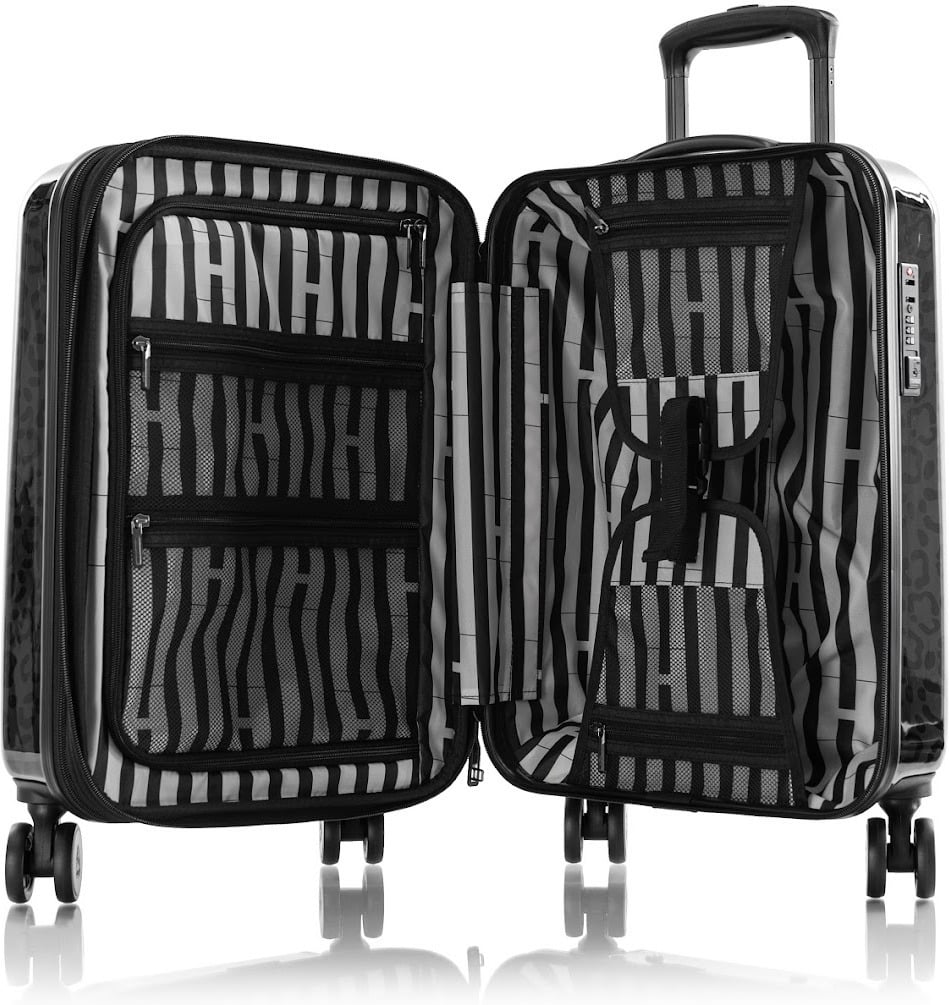Heys Black Leopard Fashion Spinner 53 cm -matkalaukku