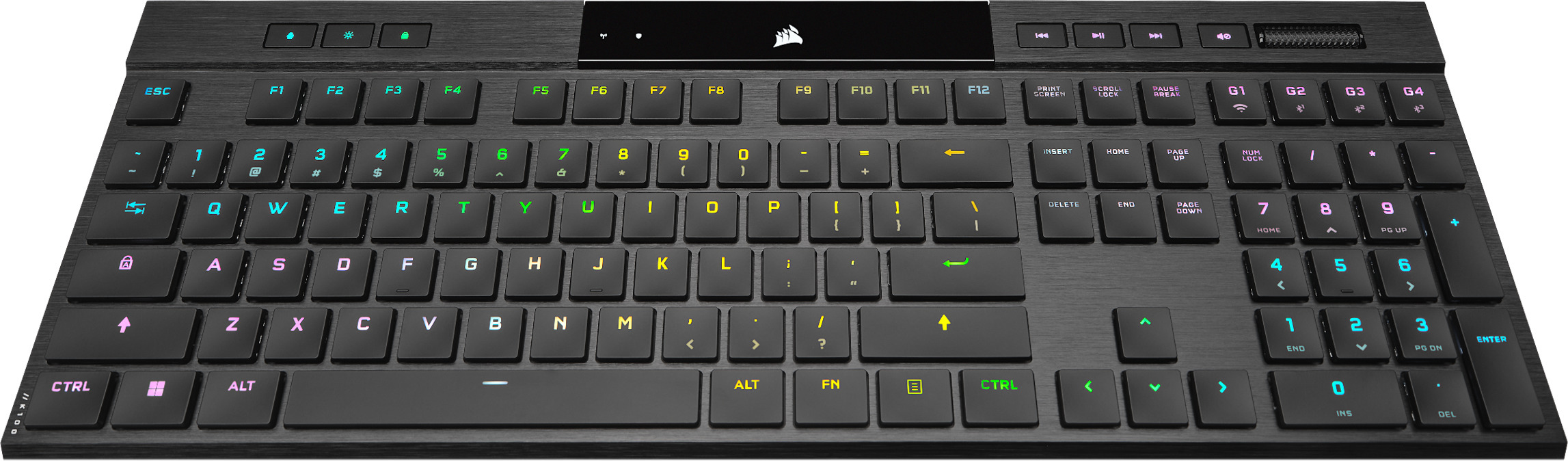 Corsair K100 AIR -pelinäppäimistö, CHERRY MX Ultra Low Profile –kytkimet, musta