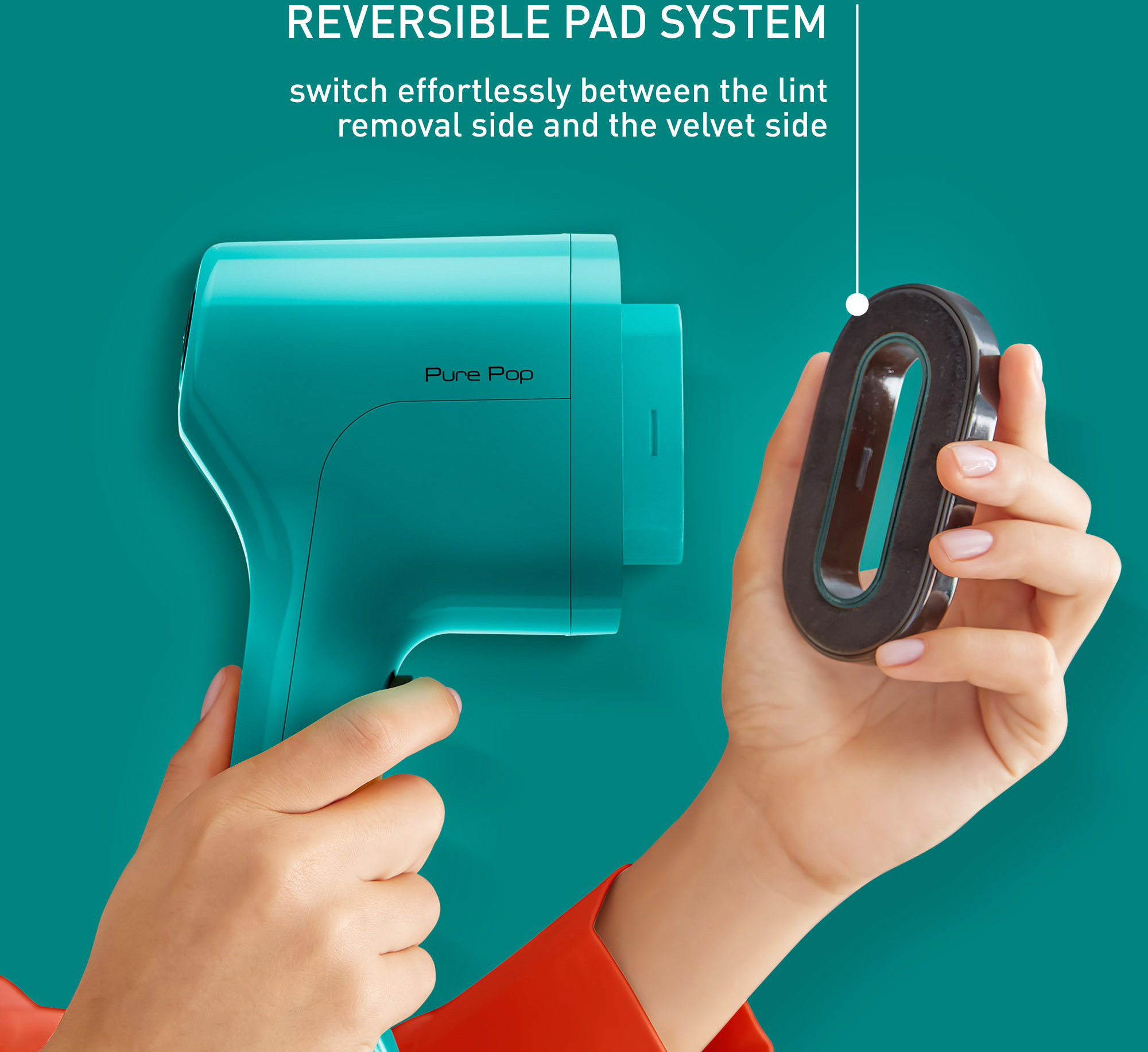 Tefal Pure Pop -tekstiilihöyrystin, punainen