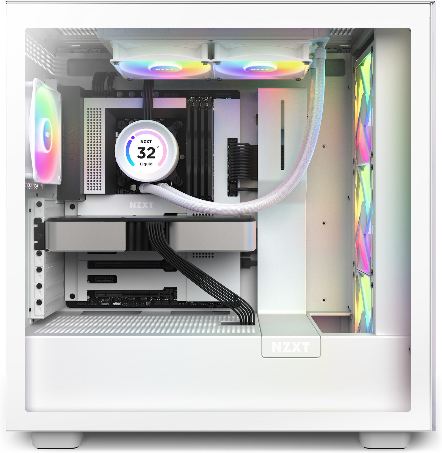 NZXT Kraken Elite 280 RGB -nestejäähdytysjärjestelmä, valkoinen