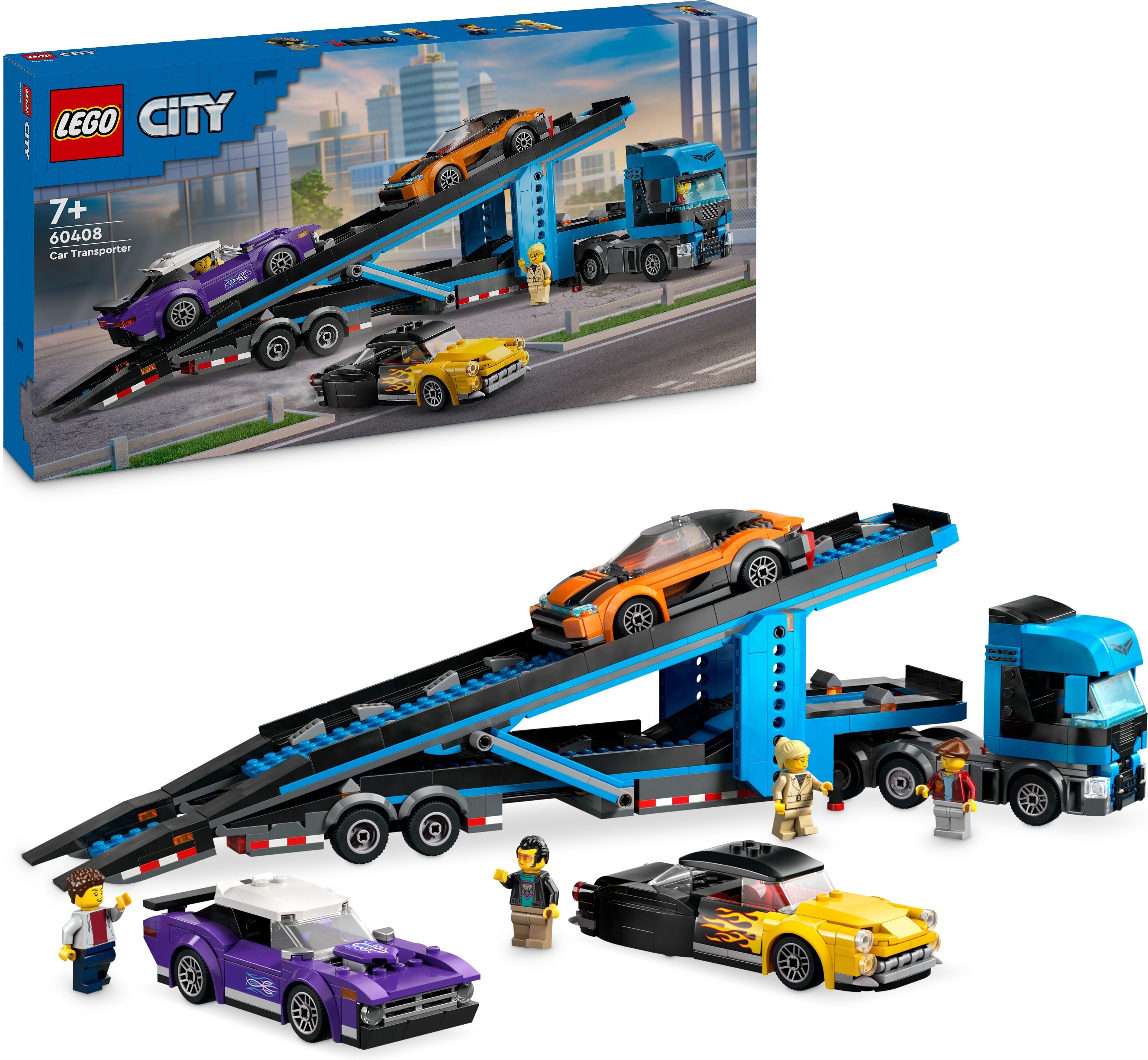 LEGO City Big Vehicles 60408  - Urheiluautojen kuljetusauto