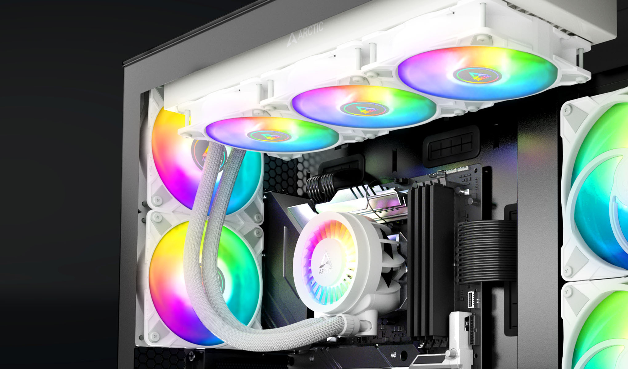 Arctic Liquid Freezer III 360 ARGB -nestejäähdytysjärjestelmä, valkoinen