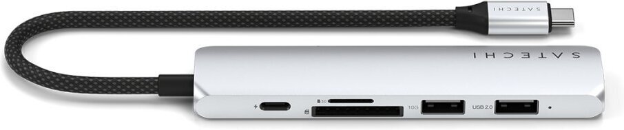 Satechi 6-in-1 USB-C Slim Multiport -adapteri, hopea