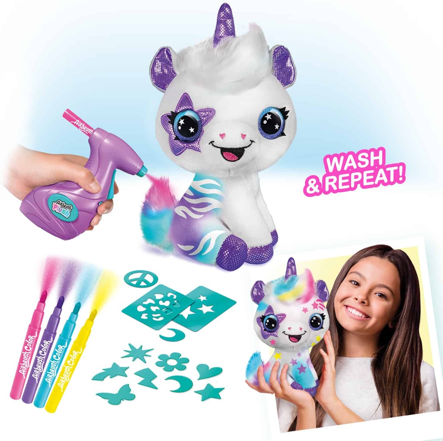 Airbrush Plush -pehmolelu, Unicorn