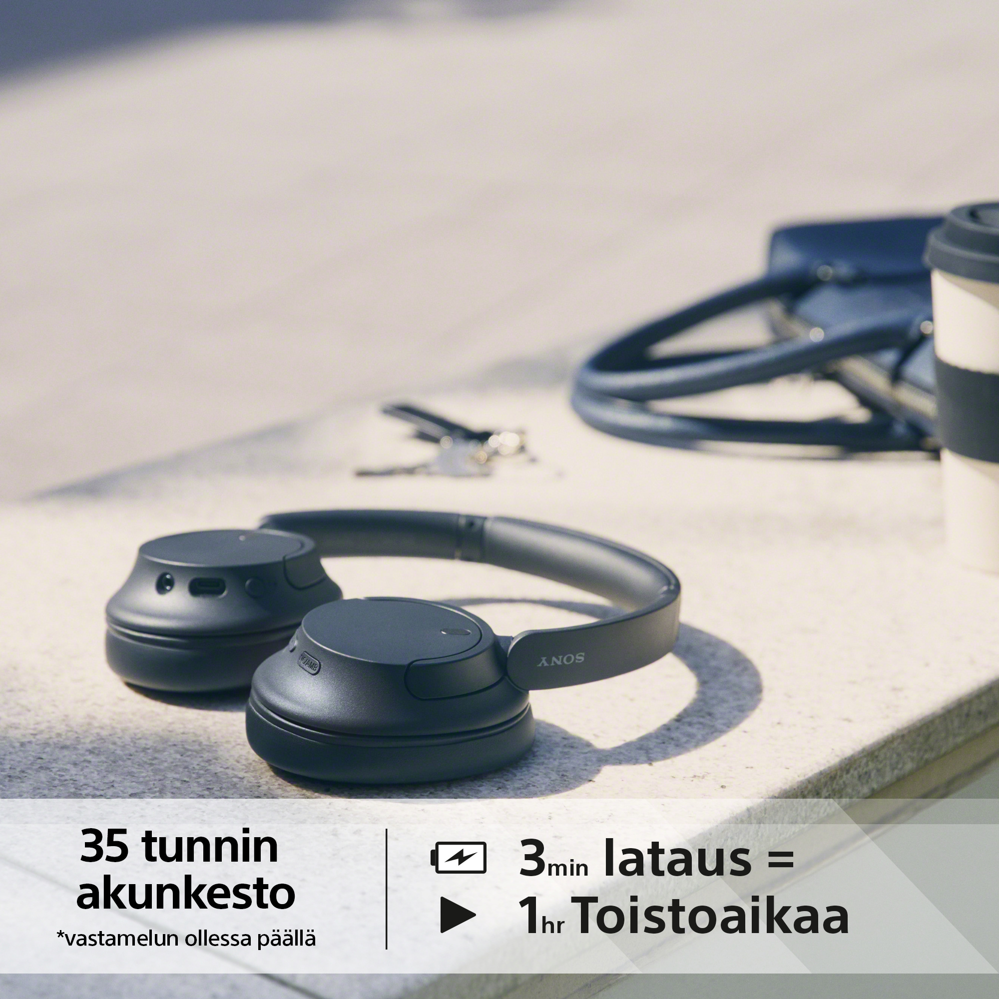 Sony WH-CH720N -vastamelukuulokkeet, musta